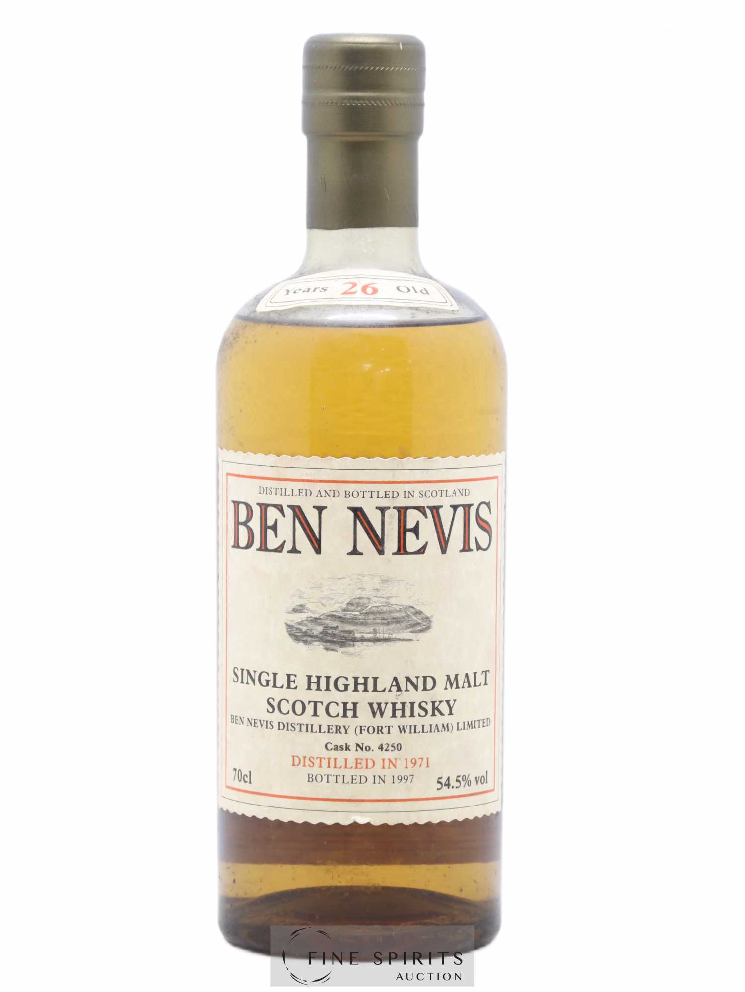 Ben Nevis 26 years 1971 Of. Cask n°4250 - One of 223 - bottled 1997 - Lot de 1 bouteille - 0