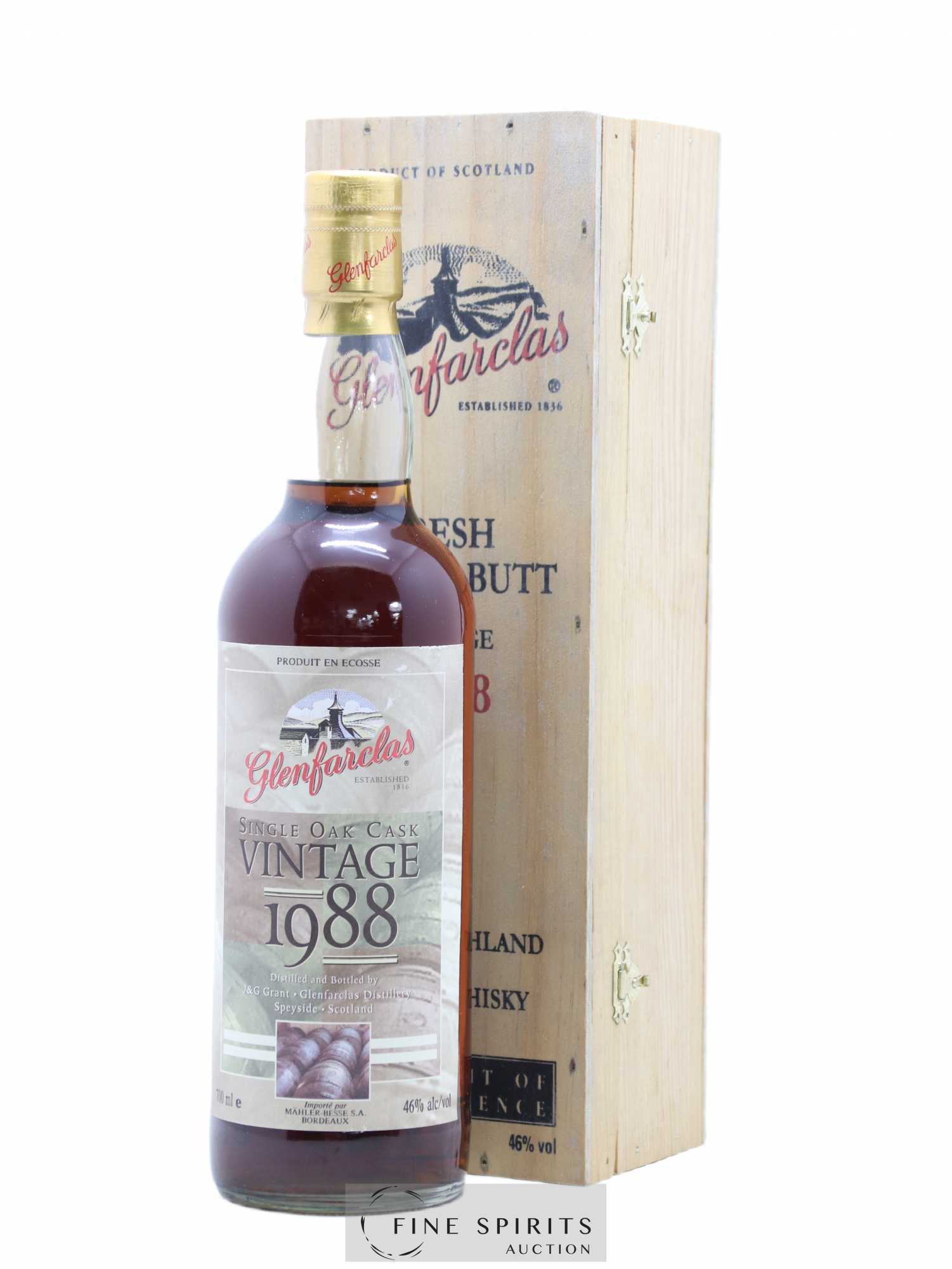 Glenfarclas 1988 Of. Single Oak Cask Mahler-Besse Import - Lot de 1 bouteille - 0