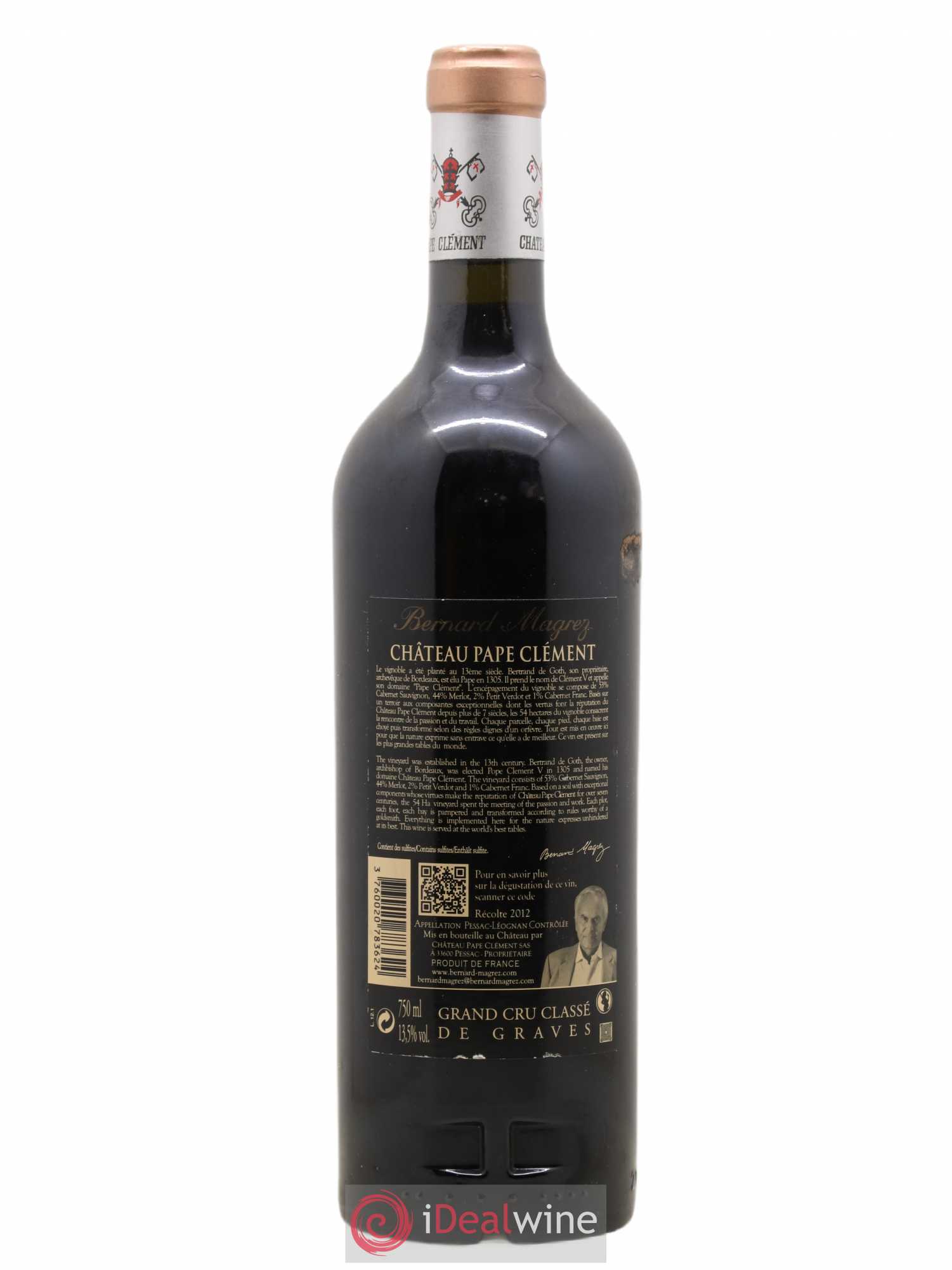 Château Pape Clément Cru Classé de Graves 2012 - Lot de 1 bouteille - 1