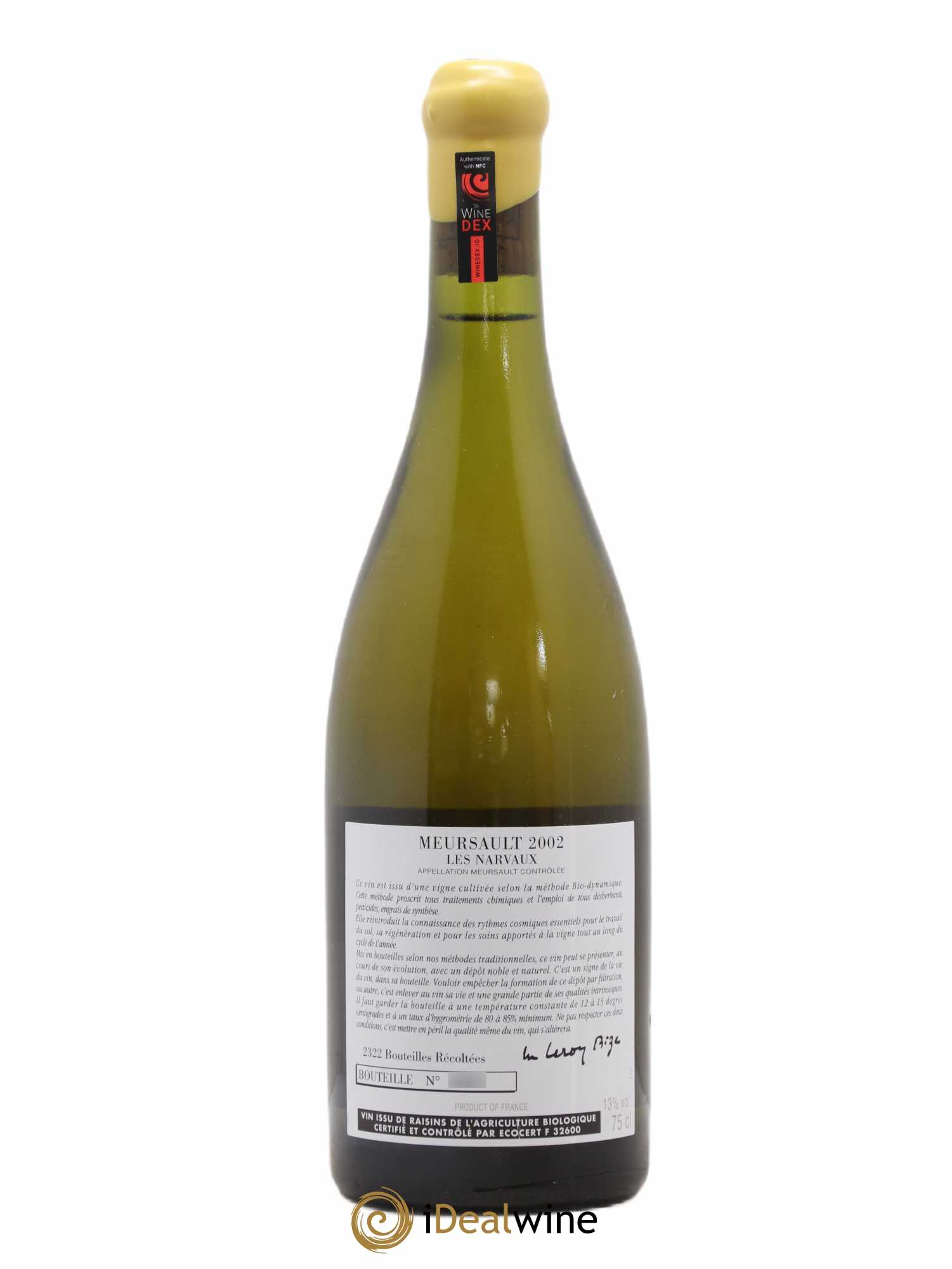 Meursault Les Narvaux d'Auvenay (Domaine) 2002 - Lot de 1 bouteille - 1