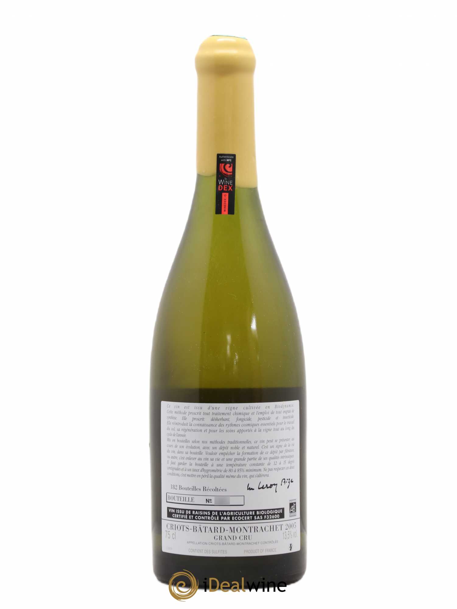 Criots-Bâtard-Montrachet Grand Cru d'Auvenay (Domaine) 2005 - Lot de 1 bouteille - 1