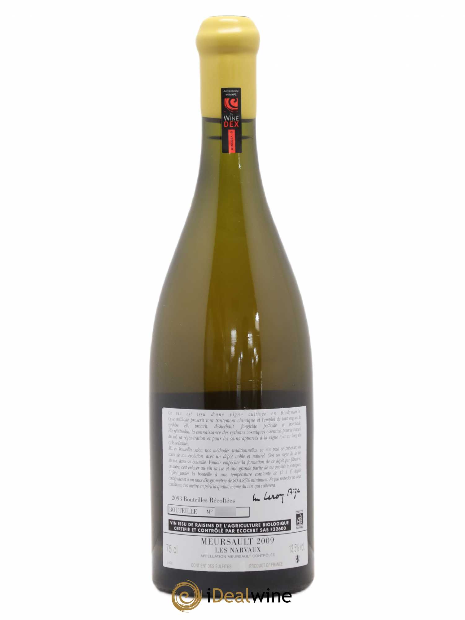 Meursault Les Narvaux d'Auvenay (Domaine) 2009 - Lot de 1 bouteille - 1