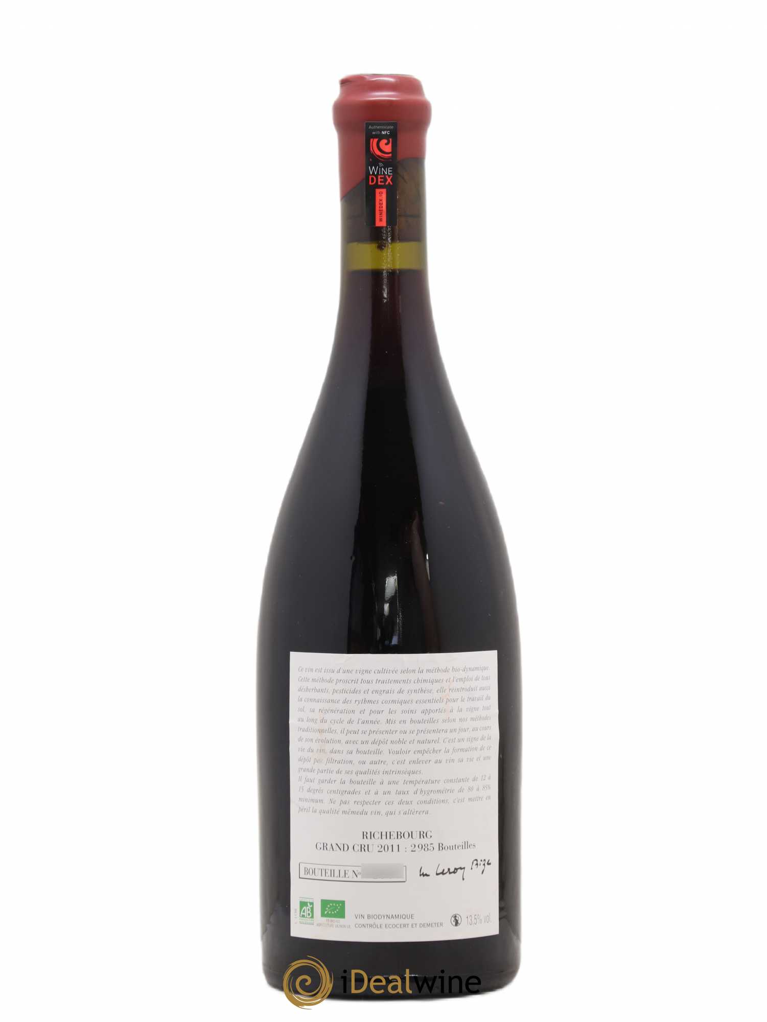 Richebourg Grand Cru Leroy (Domaine) 2011 - Lot de 1 bouteille - 1