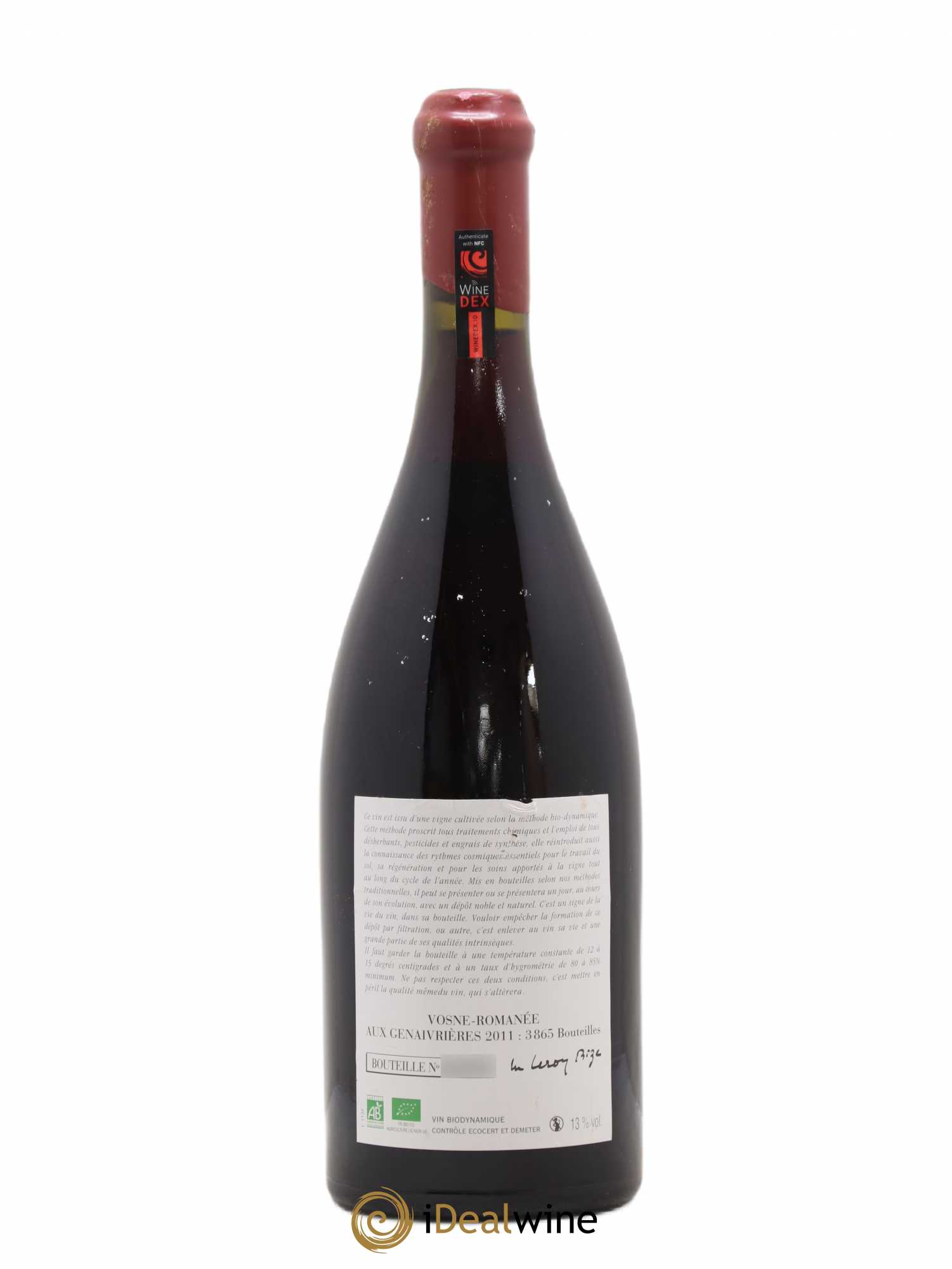 Vosne-Romanée Les Genaivrières Leroy (Domaine) 2011 - Lot de 1 bouteille - 1