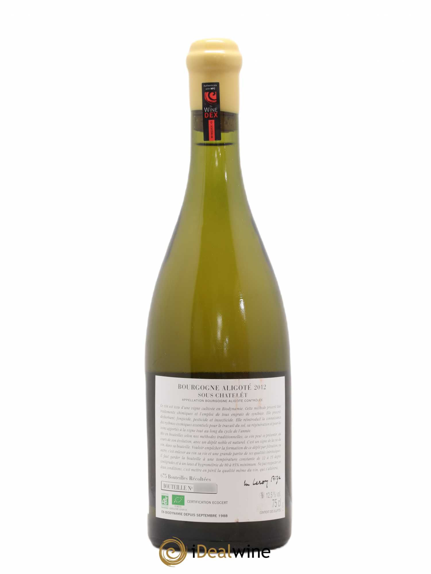 Bourgogne Aligoté Sous Chatelet d'Auvenay (Domaine) 2012 - Lot de 1 bouteille - 1