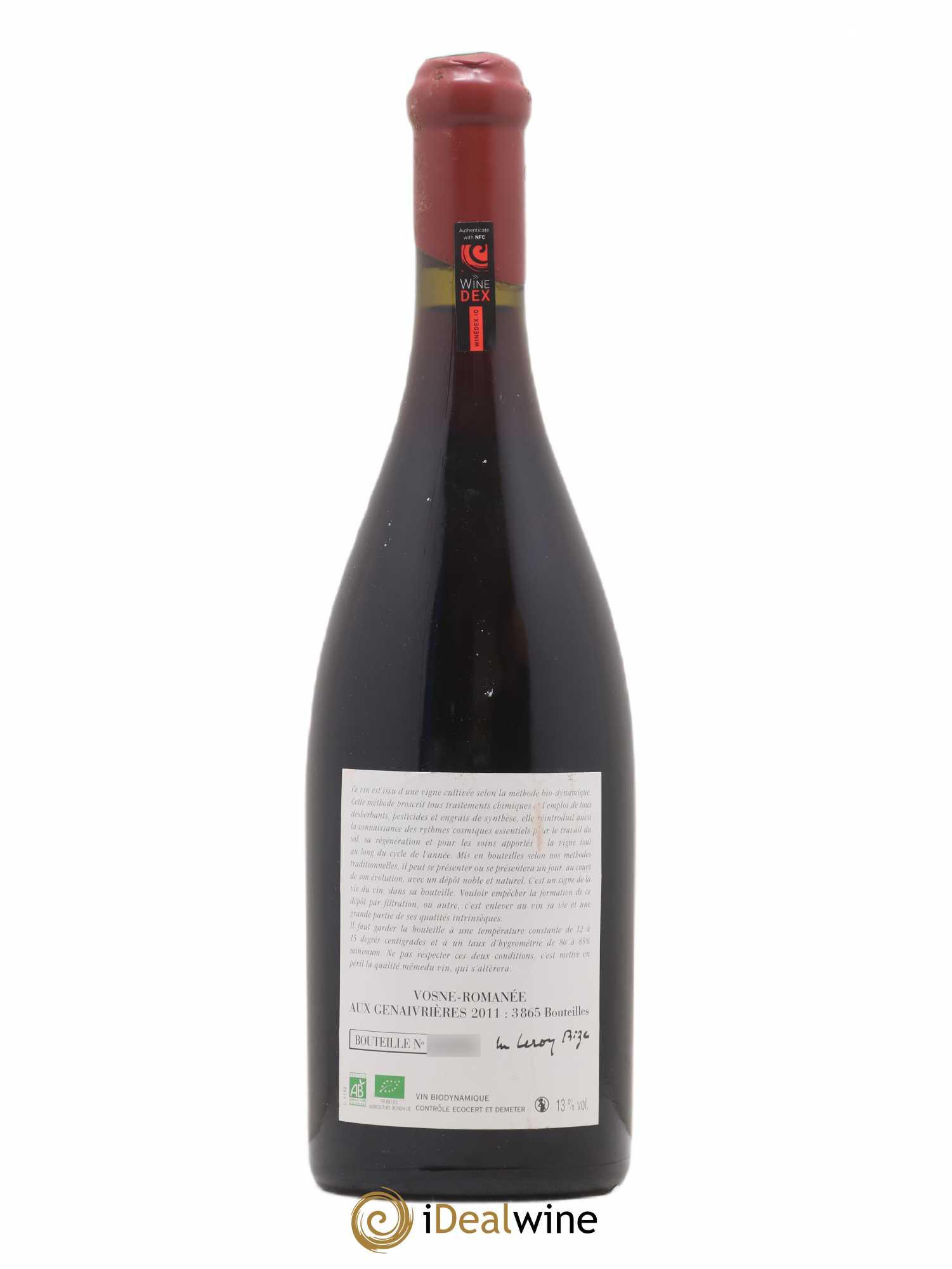Vosne-Romanée Les Genaivrières Leroy (Domaine) 2011 - Lot de 1 bouteille - 1