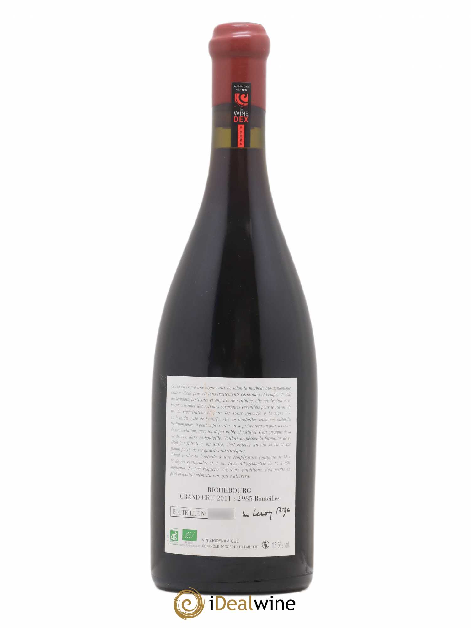 Richebourg Grand Cru Leroy (Domaine) 2011 - Lot de 1 bouteille - 1