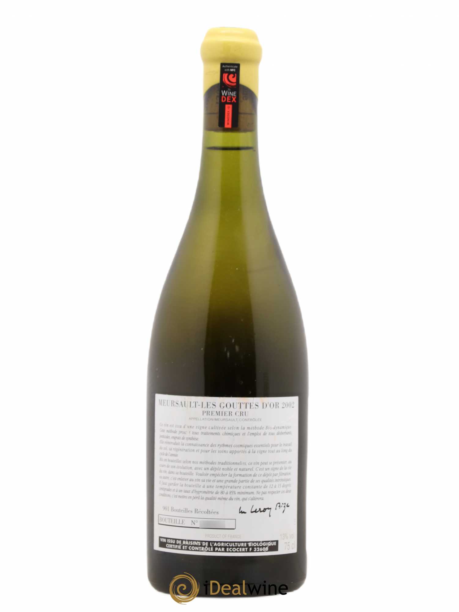 Meursault 1er Cru Les Gouttes d'Or d'Auvenay (Domaine) 2002 - Lot de 1 bouteille - 1