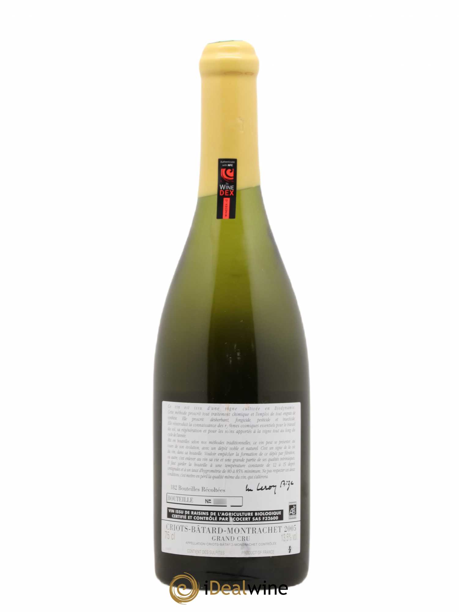 Criots-Bâtard-Montrachet Grand Cru d'Auvenay (Domaine) 2005 - Lot de 1 bouteille - 1