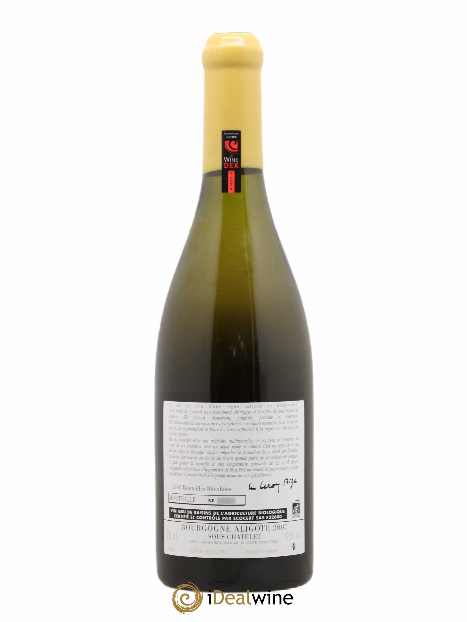Bourgogne Aligoté Sous Chatelet d'Auvenay (Domaine) 2007 - Lot de 1 bouteille - 1
