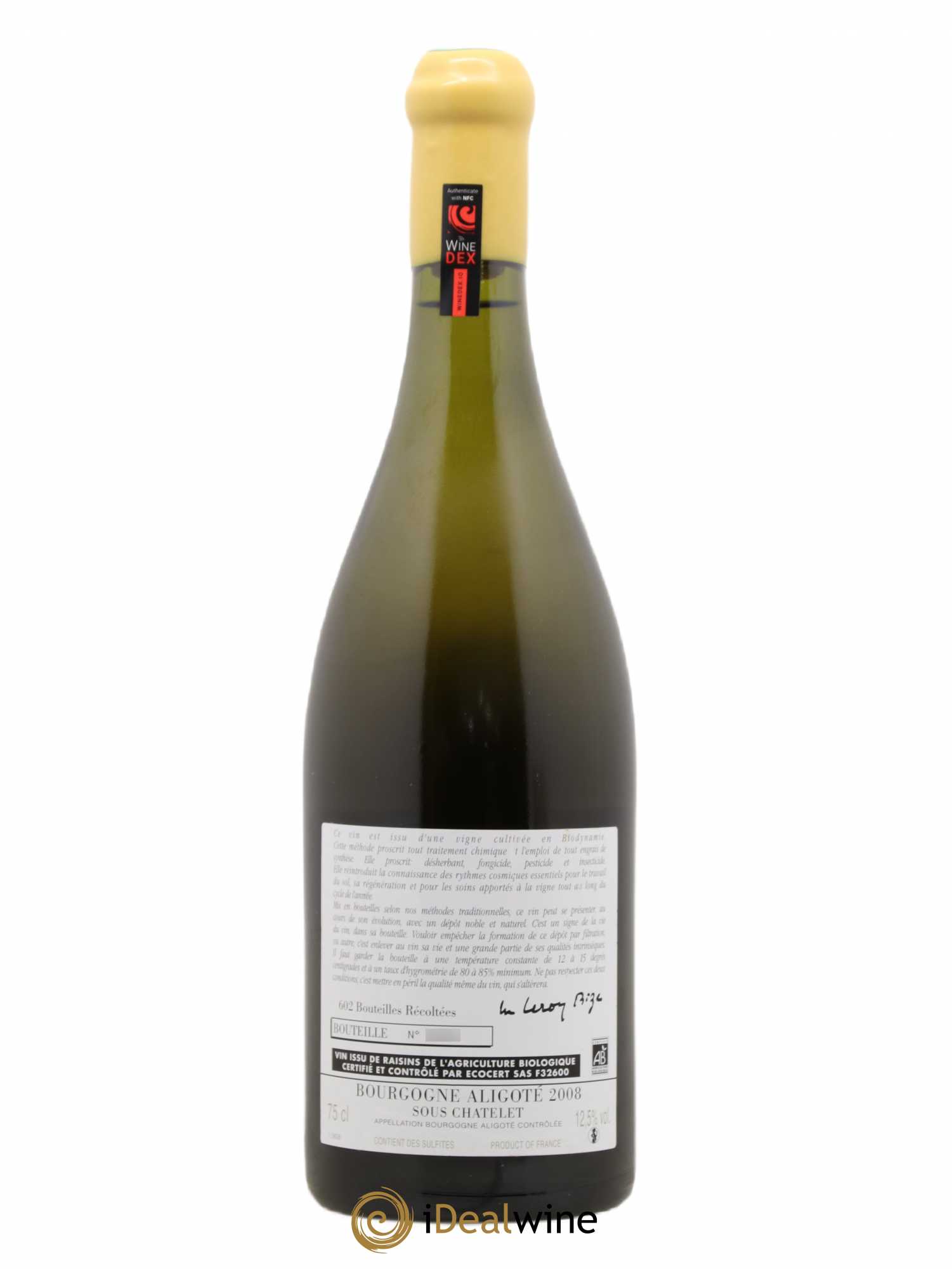 Bourgogne Aligoté Sous Chatelet d'Auvenay (Domaine) 2008 - Lot de 1 bouteille - 1