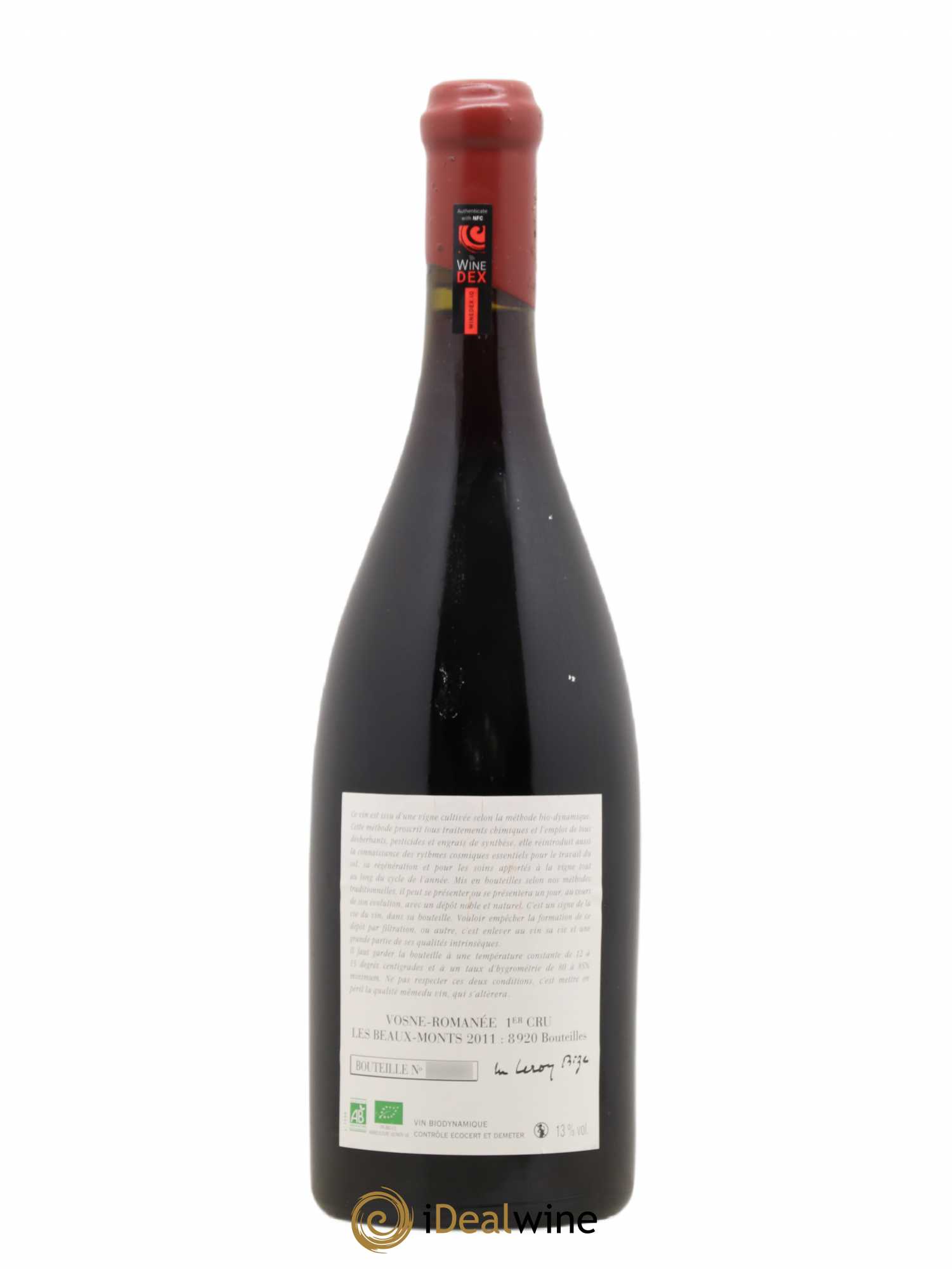 Vosne-Romanée 1er Cru Les Beaux-Monts Leroy (Domaine) 2011 - Lot de 1 bouteille - 1