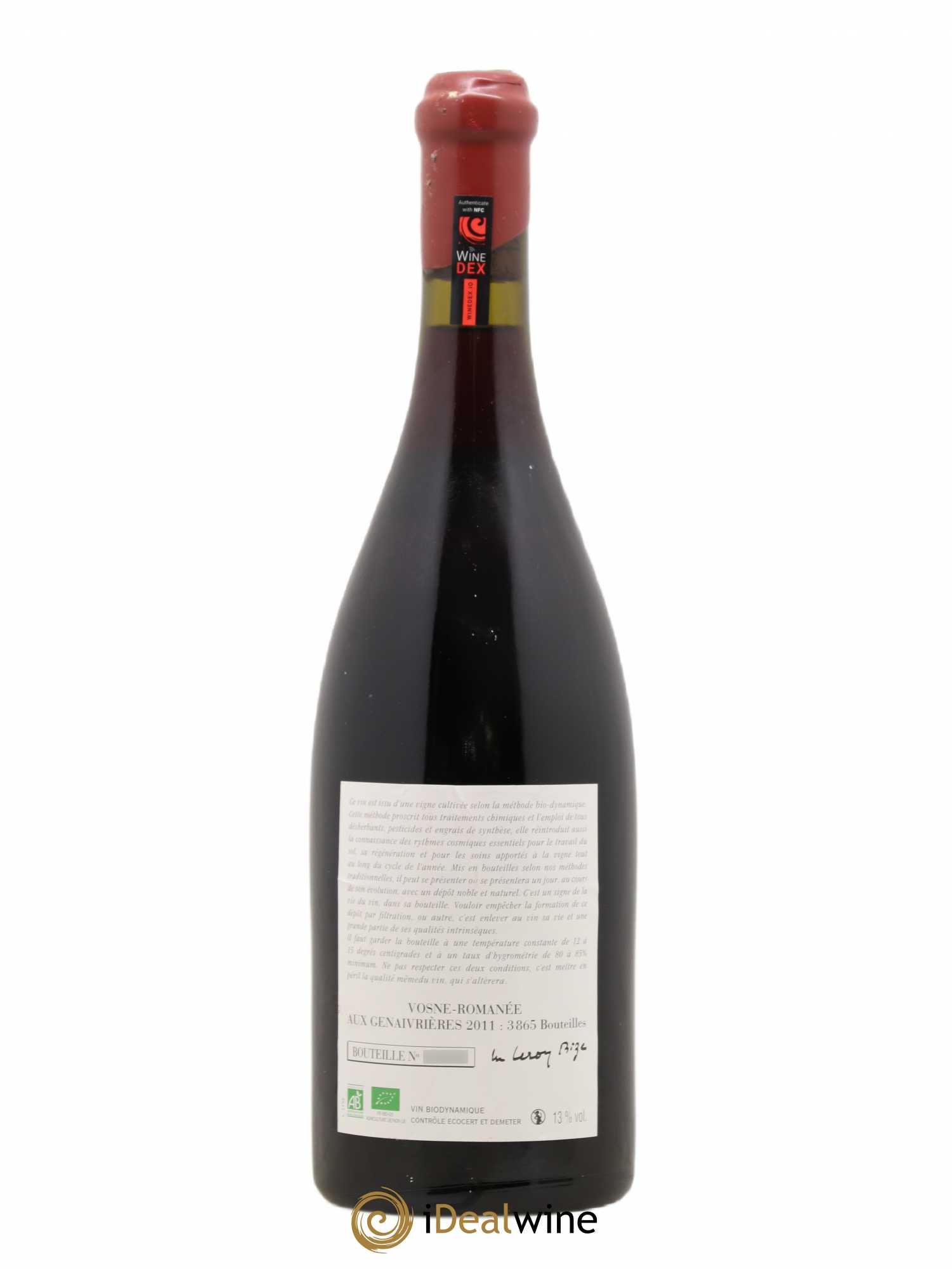 Vosne-Romanée Les Genaivrières Leroy (Domaine) 2011 - Lot de 1 bouteille - 1