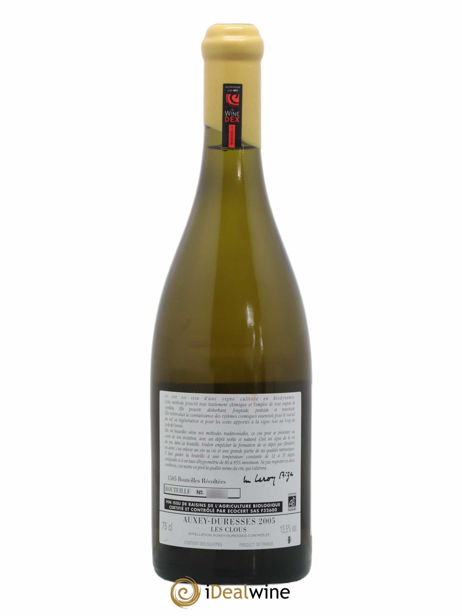 Auxey-Duresses Les Clous d'Auvenay (Domaine) 2005 - Lot de 1 bouteille - 1