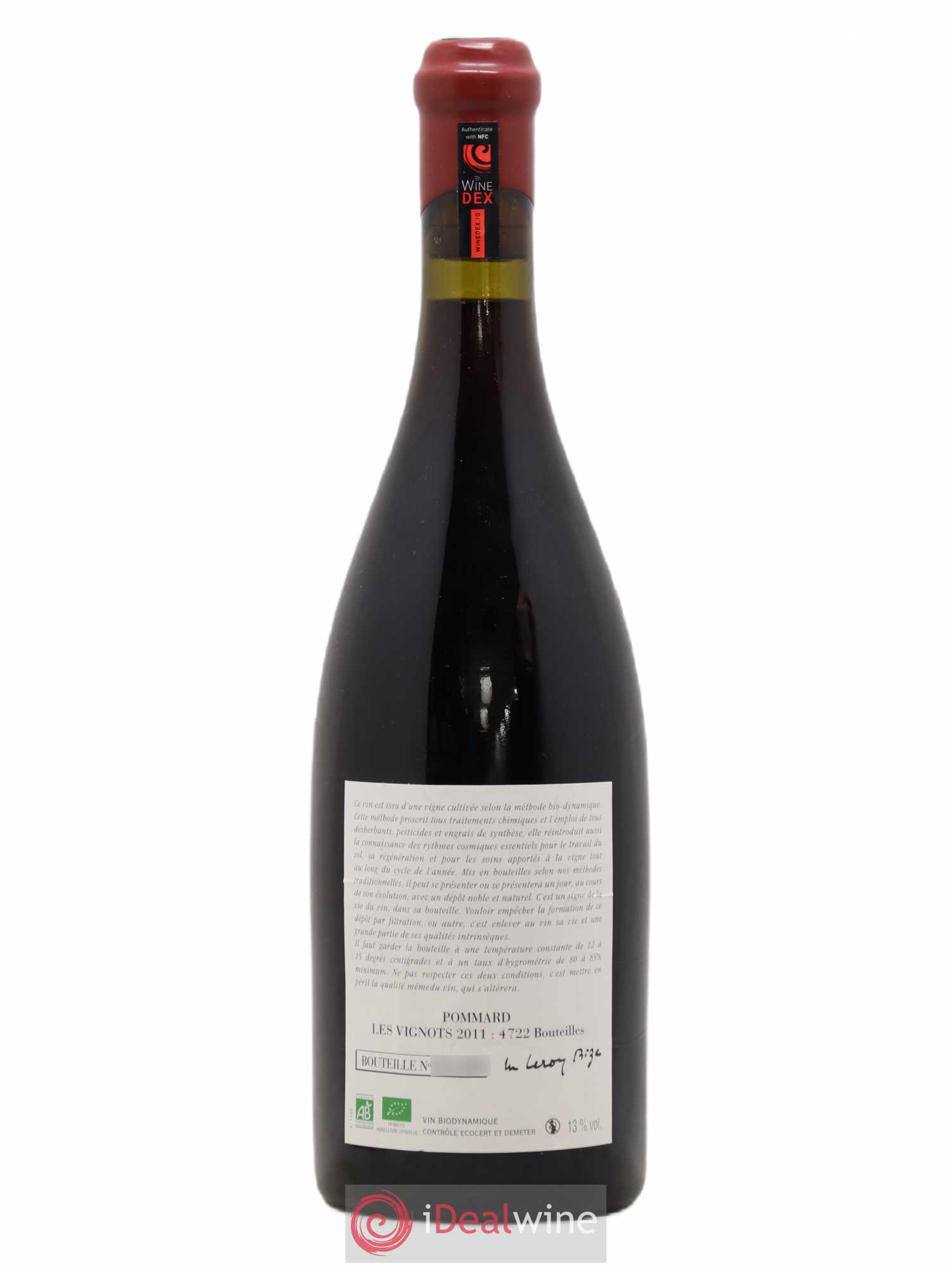 Pommard Les Vignots Leroy (Domaine) 2011 - Lot de 1 bouteille - 1