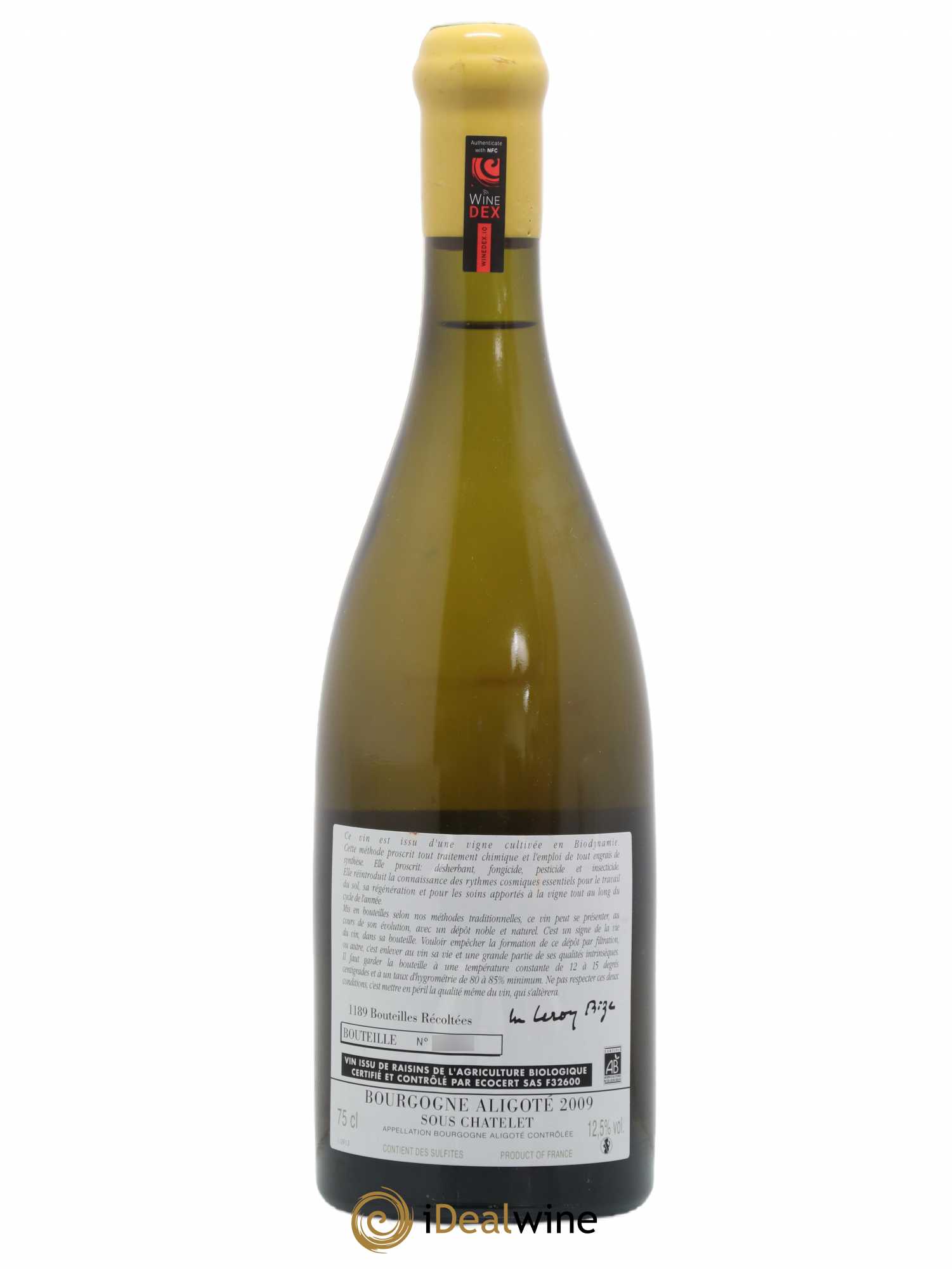 Bourgogne Aligoté Sous Chatelet d'Auvenay (Domaine) 2009 - Lot de 1 bouteille - 1