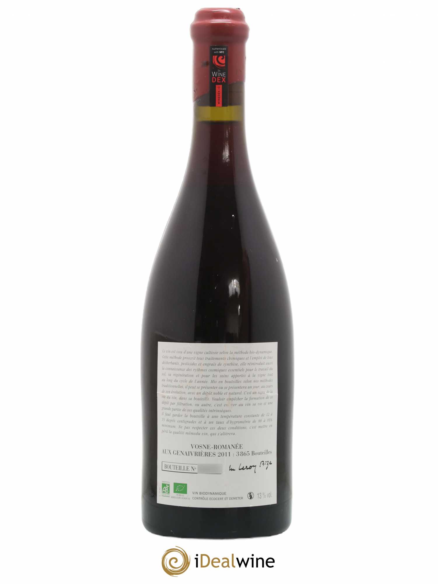 Vosne-Romanée Les Genaivrières Leroy (Domaine) 2011 - Lot de 1 bouteille - 1