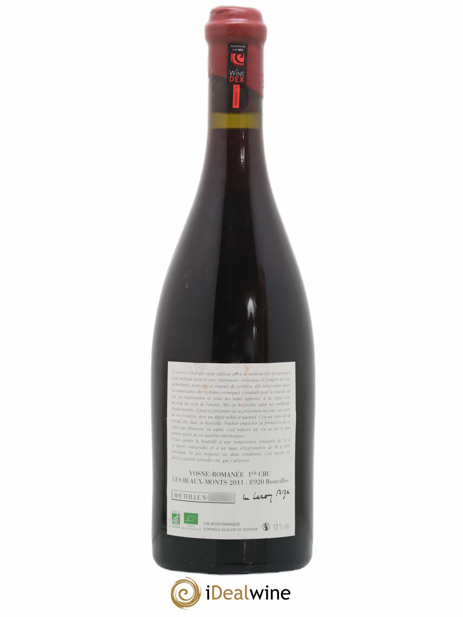 Vosne-Romanée 1er Cru Les Beaux-Monts Leroy (Domaine) 2011 - Lot de 1 bouteille - 1