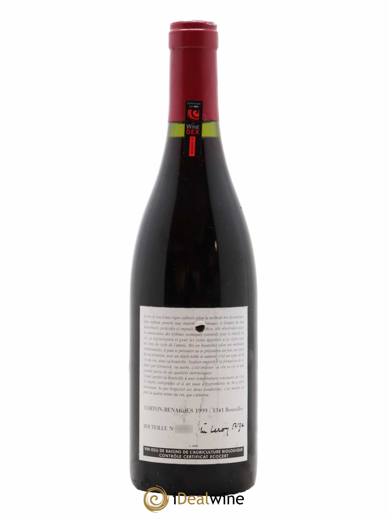 Corton Grand Cru Les Renardes Leroy (Domaine) 1999 - Lot de 1 bouteille - 1
