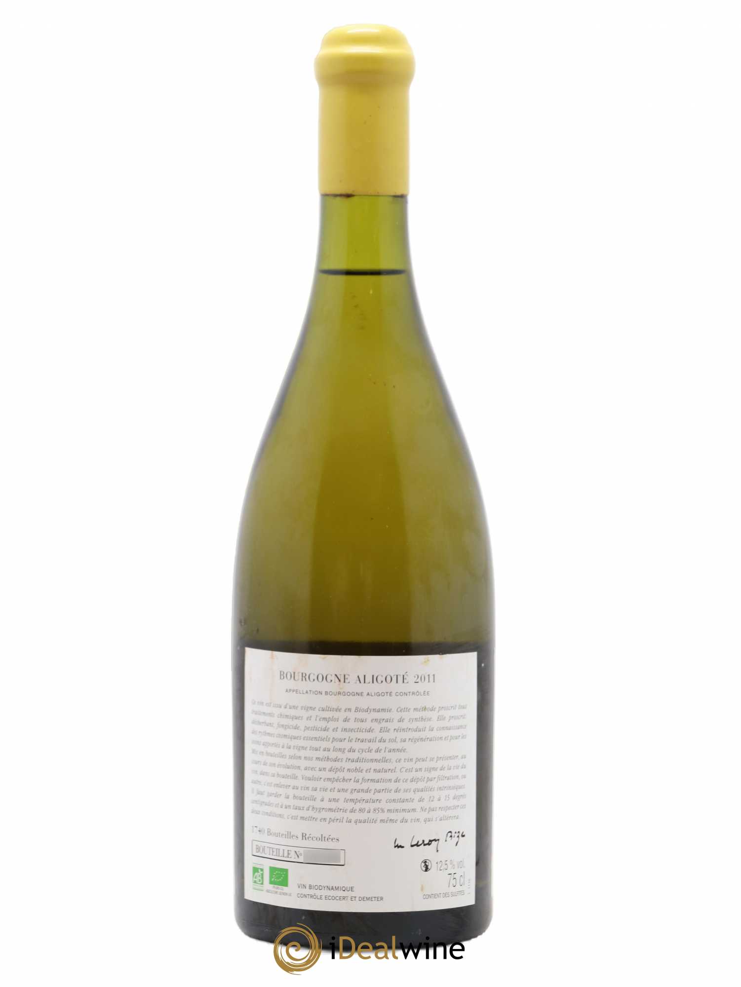 Bourgogne Aligoté Sous Chatelet d'Auvenay (Domaine) 2011 - Lot de 1 bouteille - 1