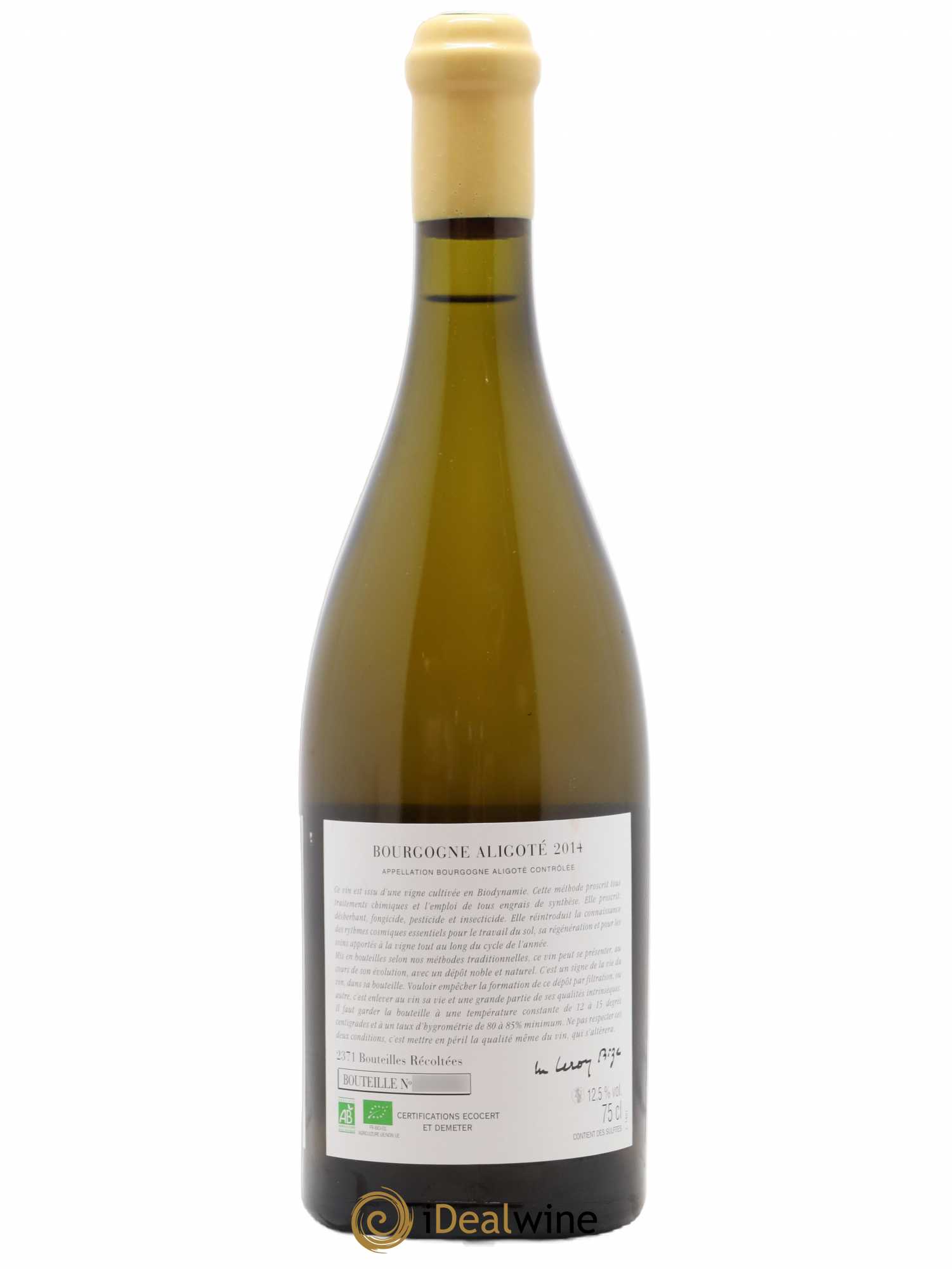 Bourgogne Aligoté Sous Chatelet d'Auvenay (Domaine) 2014 - Lot de 1 bouteille - 1