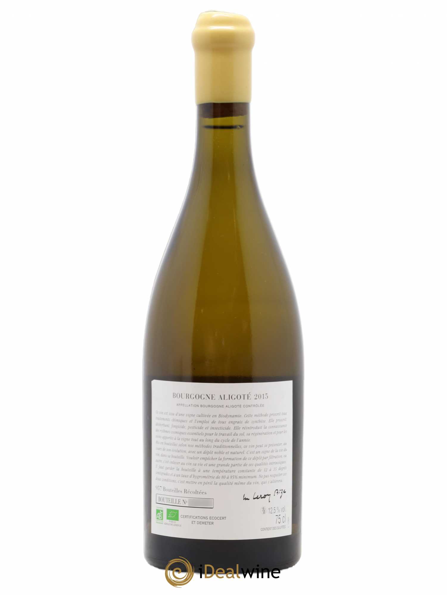 Bourgogne Aligoté Sous Chatelet d'Auvenay (Domaine) 2015 - Lot de 1 bouteille - 1