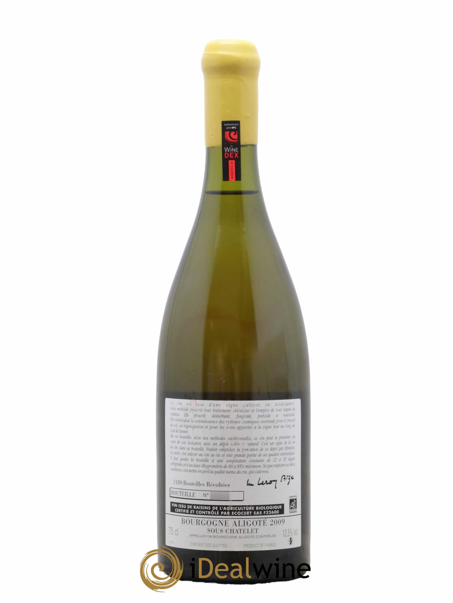 Bourgogne Aligoté Sous Chatelet d'Auvenay (Domaine) 2009 - Lot de 1 bouteille - 1