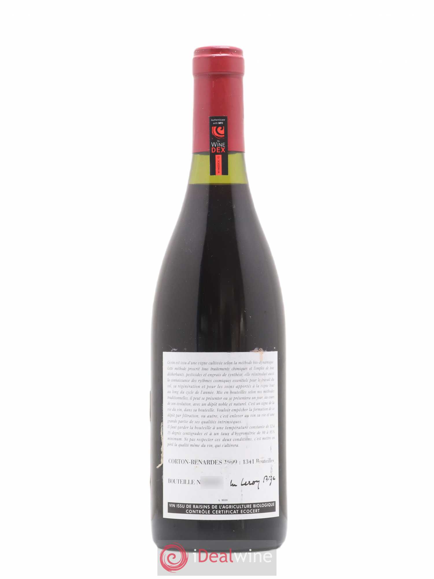 Corton Grand Cru Les Renardes Leroy (Domaine) 1999 - Lotto di 1 bottiglia - 1