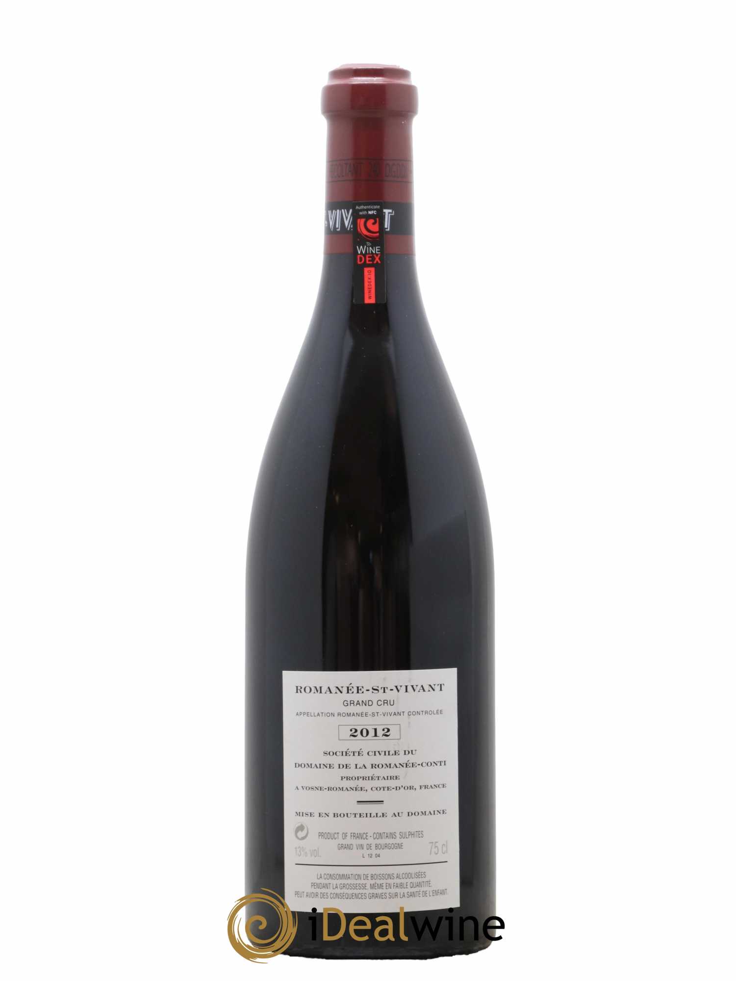 Romanée-Saint-Vivant Grand Cru Domaine de la Romanée-Conti 2012 - Lot de 1 bouteille - 1