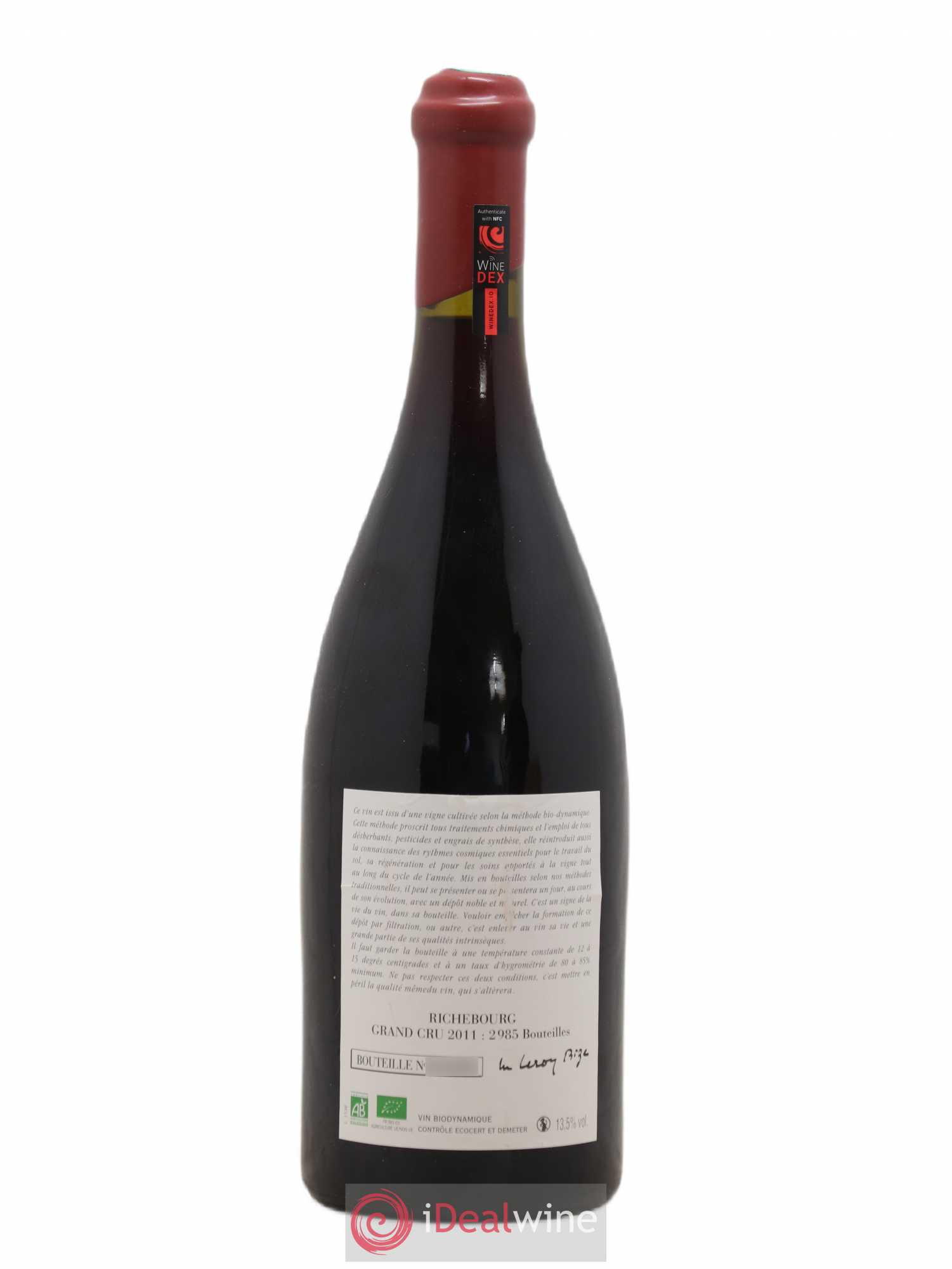 Richebourg Grand Cru Leroy (Domaine) 2011 - Lot de 1 bouteille - 1