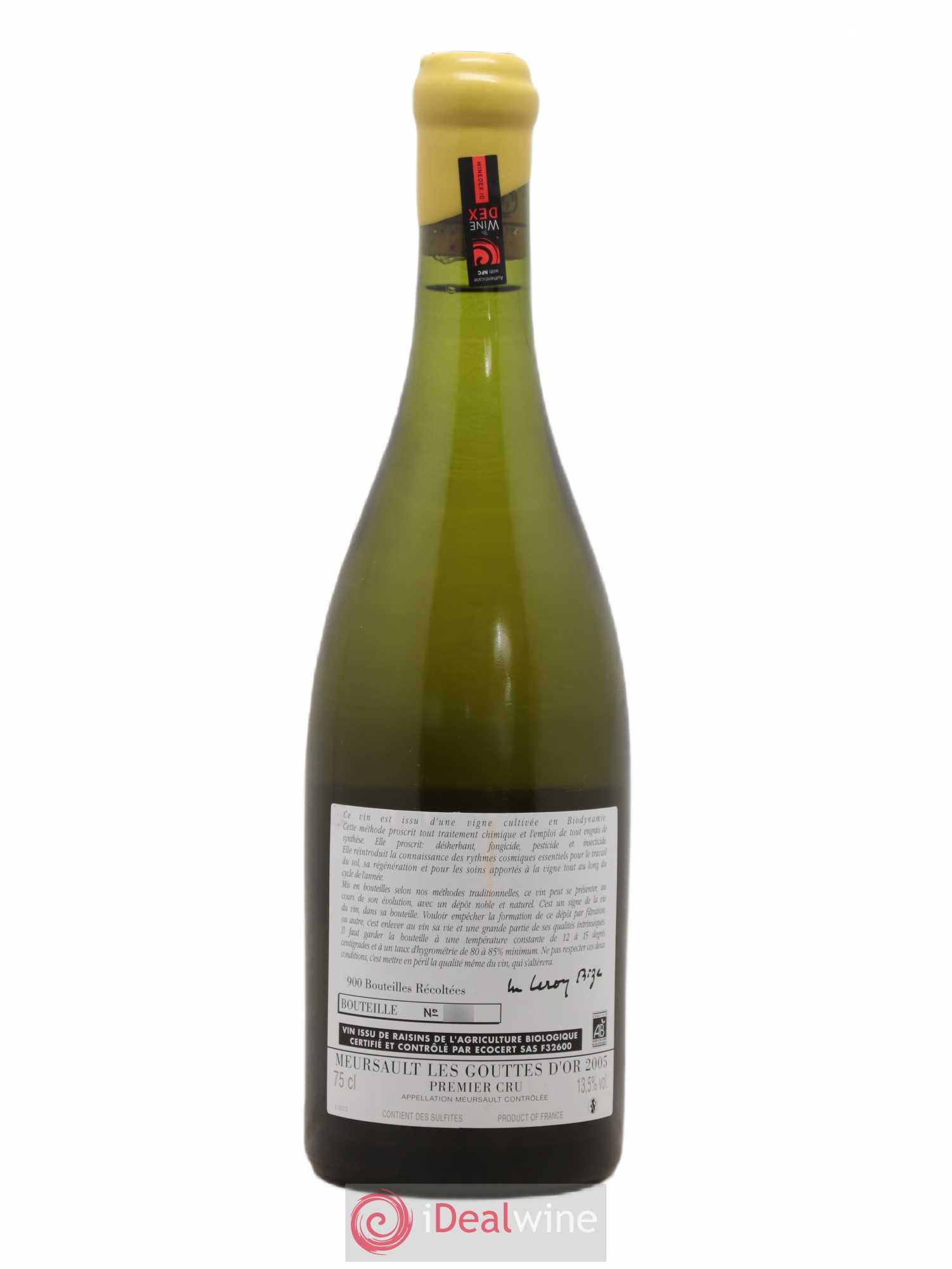 Meursault 1er Cru Les Gouttes d'Or d'Auvenay (Domaine) 2005 - Lot de 1 bouteille - 1