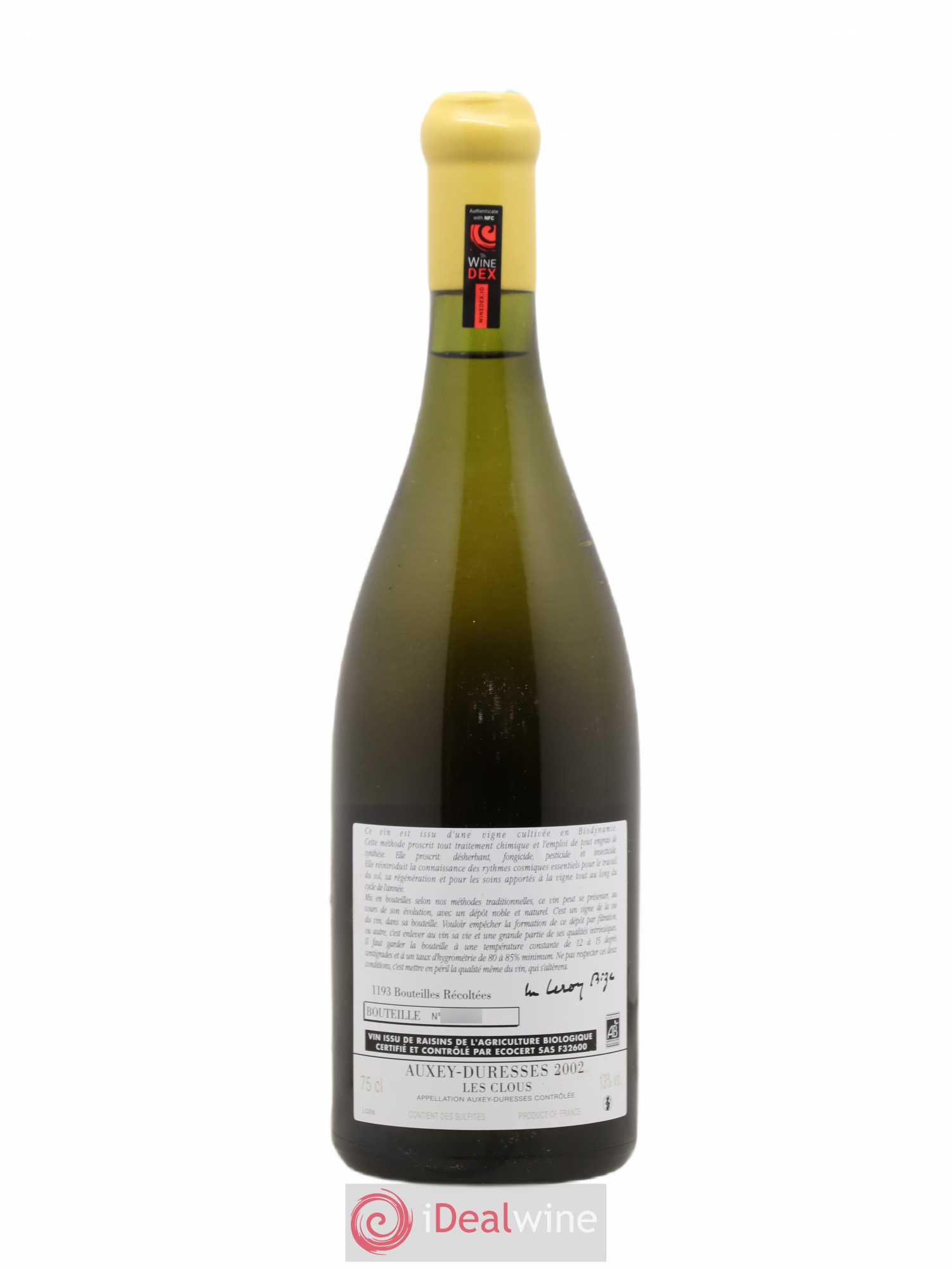 Auxey-Duresses Les Clous d'Auvenay (Domaine) 2002 - Lot de 1 bouteille - 1