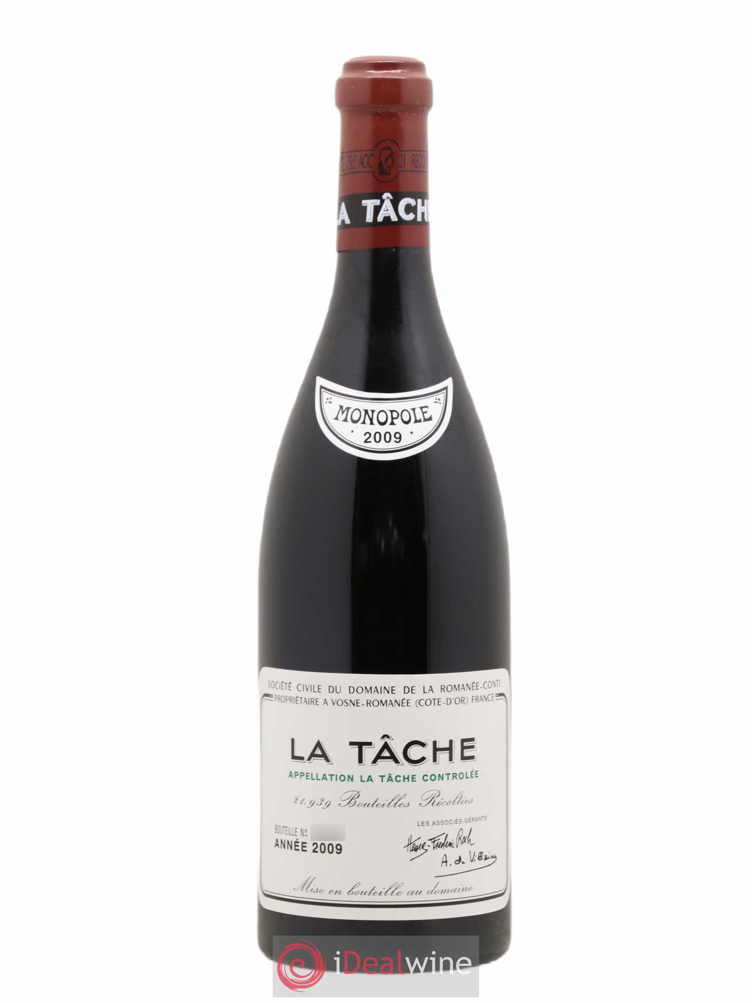 La Tâche Grand Cru Domaine de la Romanée-Conti 2009 - Lot de 1 bouteille - 0