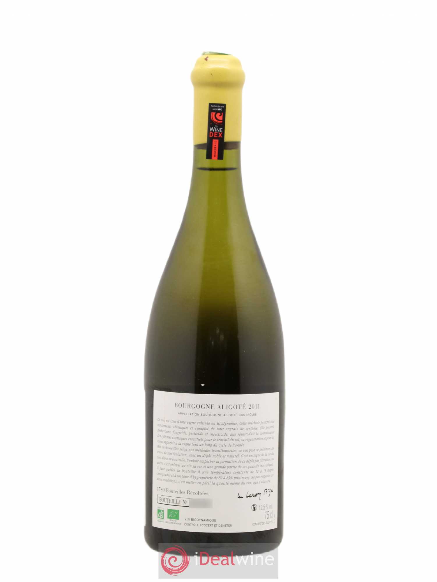 Bourgogne Aligoté Sous Chatelet d'Auvenay (Domaine) 2011 - Lot de 1 bouteille - 1