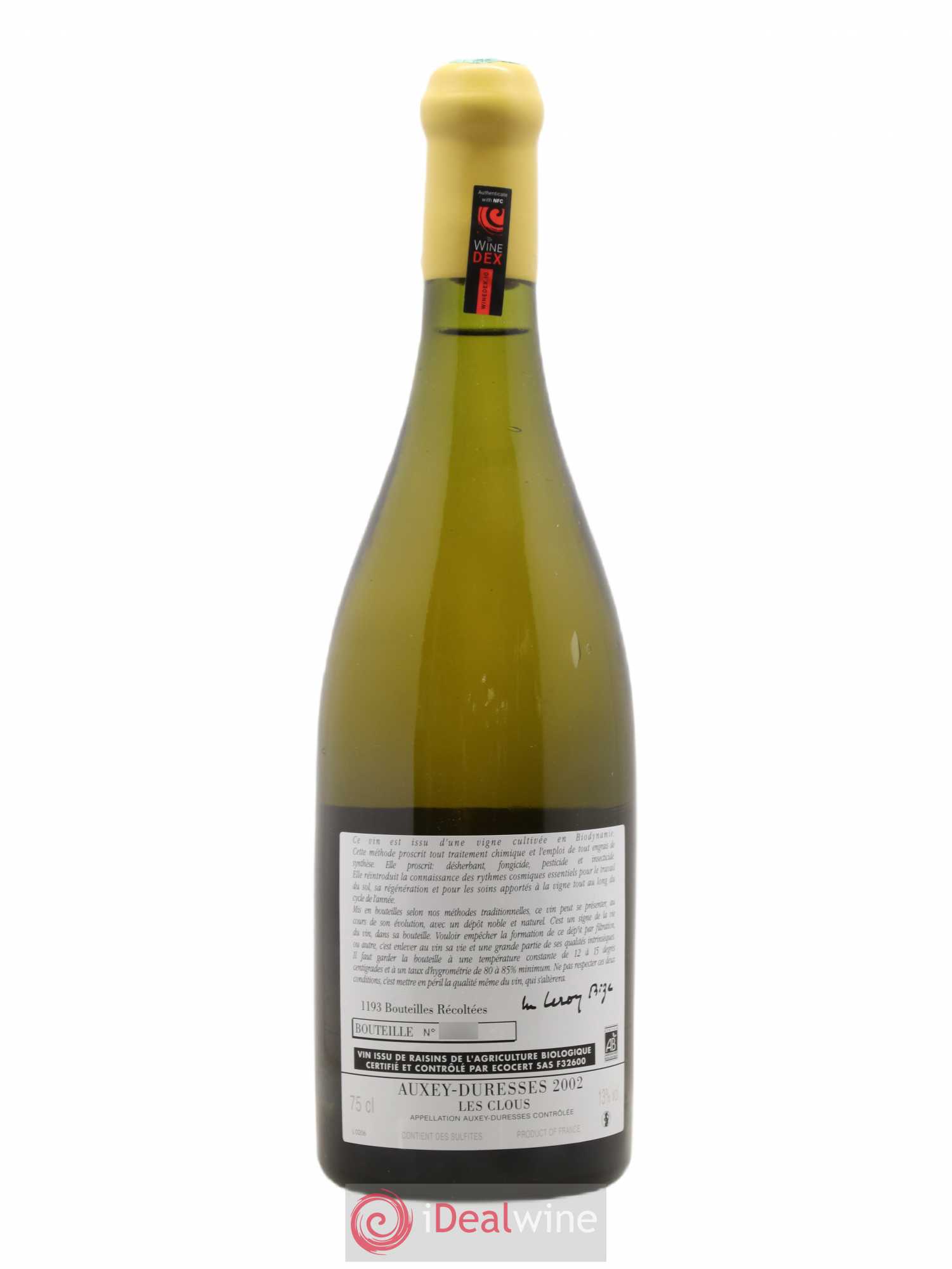 Auxey-Duresses Les Clous d'Auvenay (Domaine) 2002 - Lot de 1 bouteille - 1