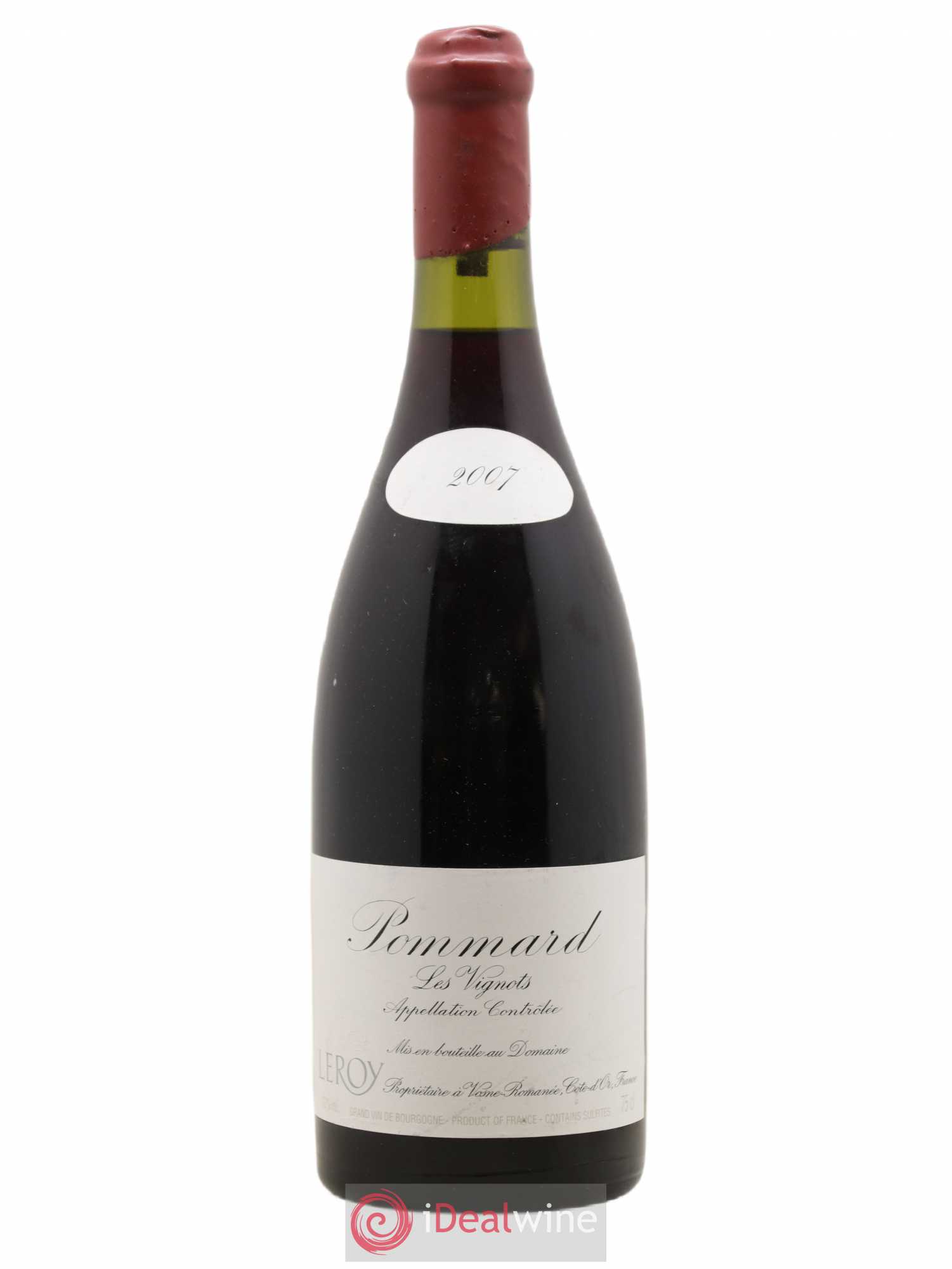 Pommard Les Vignots Leroy (Domaine) 2007 - Lot de 1 bouteille - 0