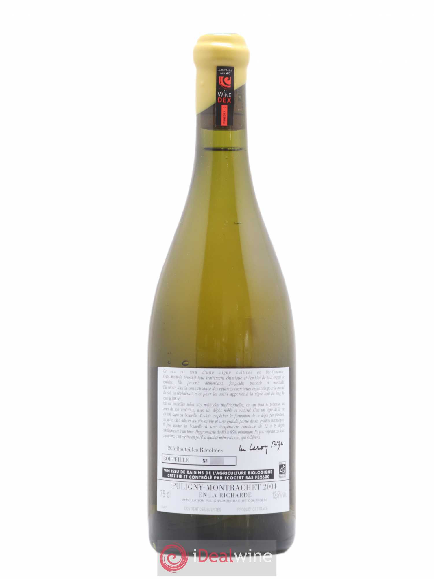 Puligny-Montrachet En La Richarde d'Auvenay (Domaine) 2004 - Lot de 1 bouteille - 1