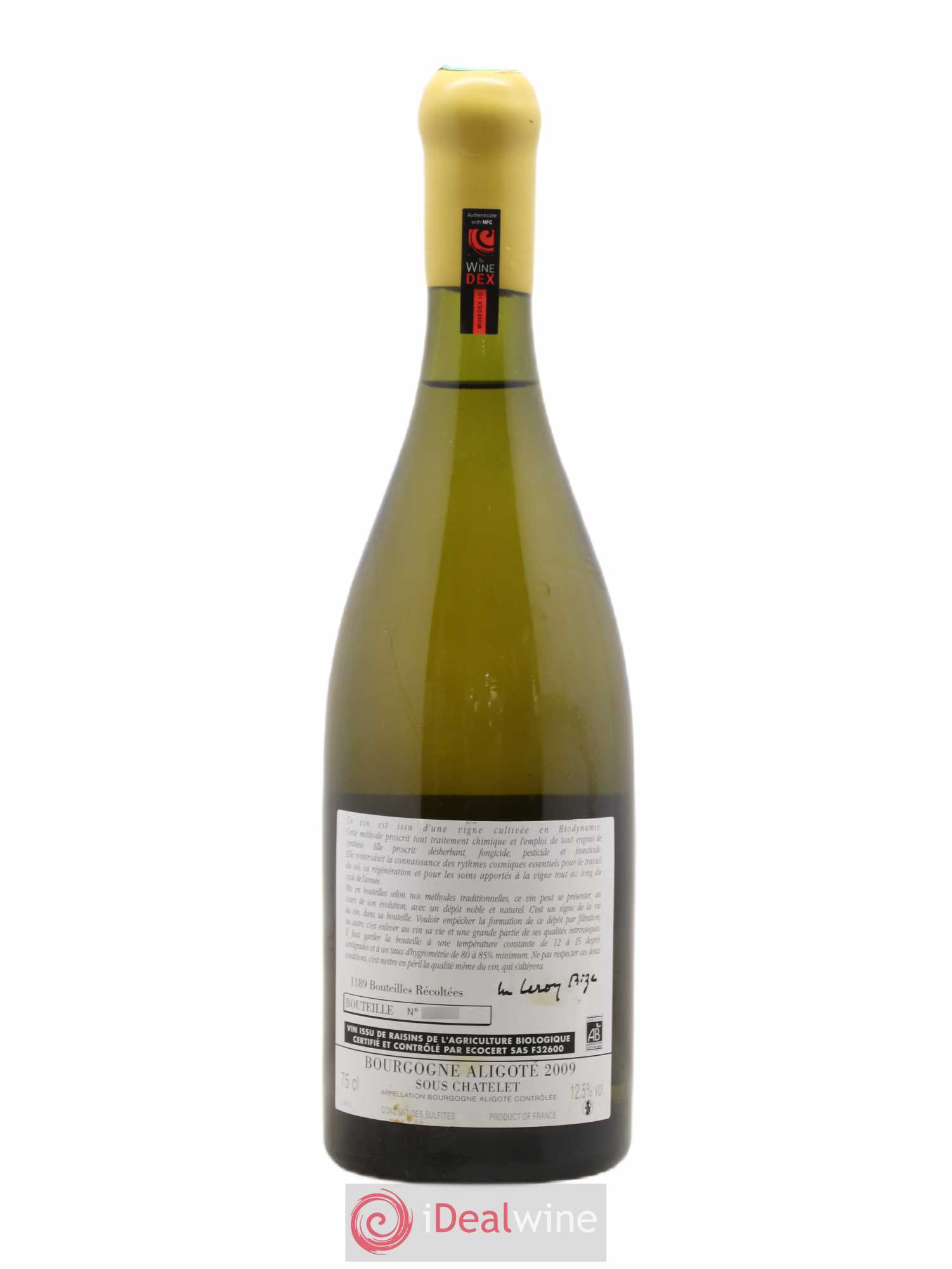 Bourgogne Aligoté Sous Chatelet d'Auvenay (Domaine) 2009 - Lot de 1 bouteille - 1