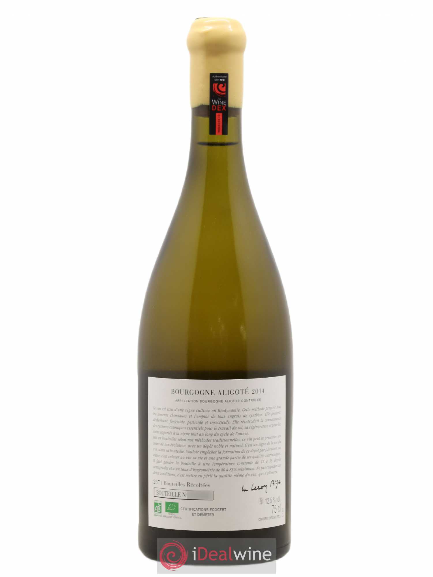 Bourgogne Aligoté Sous Chatelet d'Auvenay (Domaine) 2014 - Lot de 1 bouteille - 1