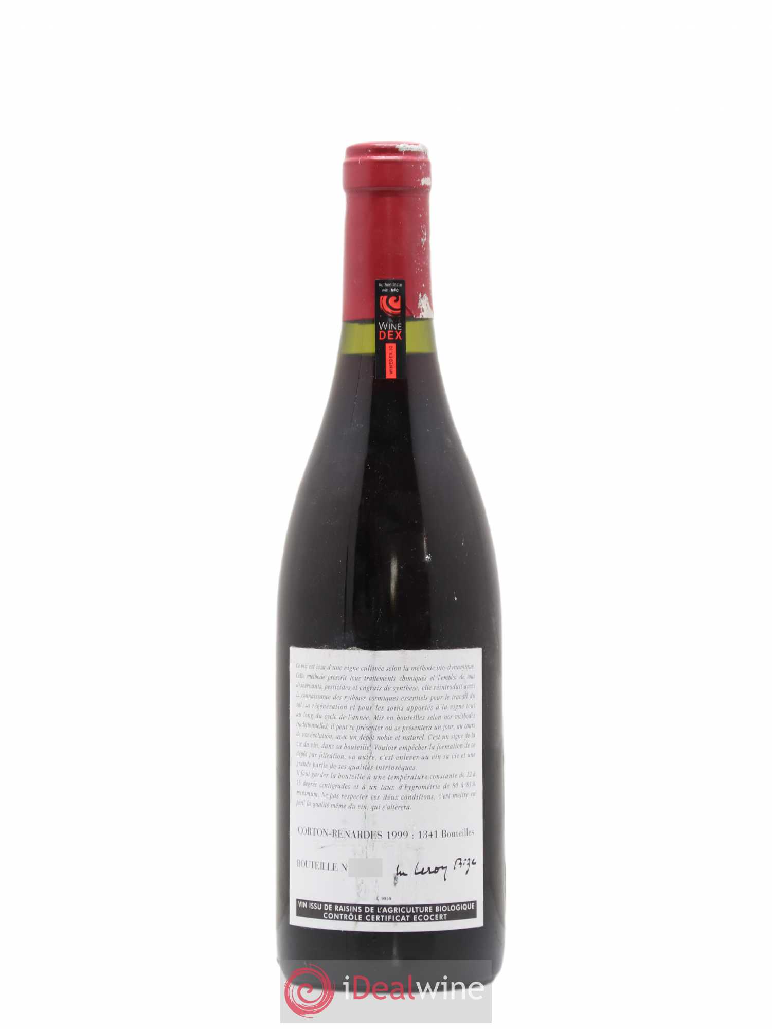 Corton Grand Cru Les Renardes Leroy (Domaine) 1999 - Lot de 1 bouteille - 1
