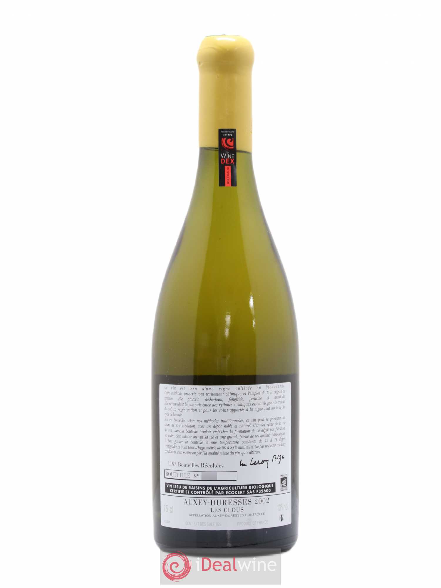 Auxey-Duresses Les Clous d'Auvenay (Domaine) 2002 - Lot de 1 bouteille - 1