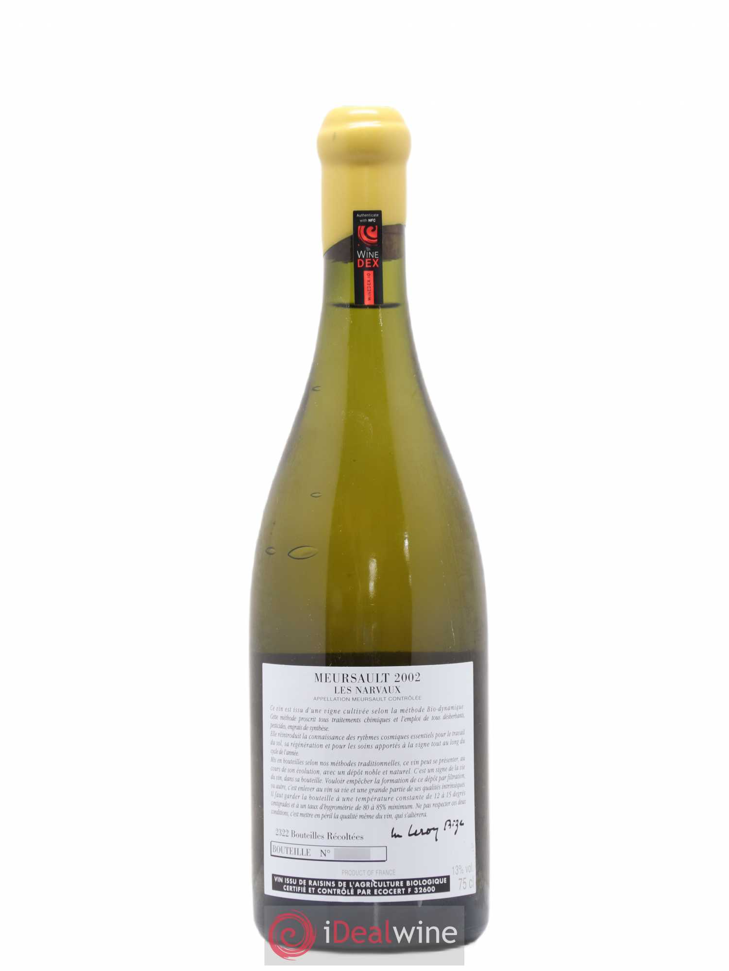 Meursault Les Narvaux d'Auvenay (Domaine) 2002 - Lot de 1 bouteille - 1