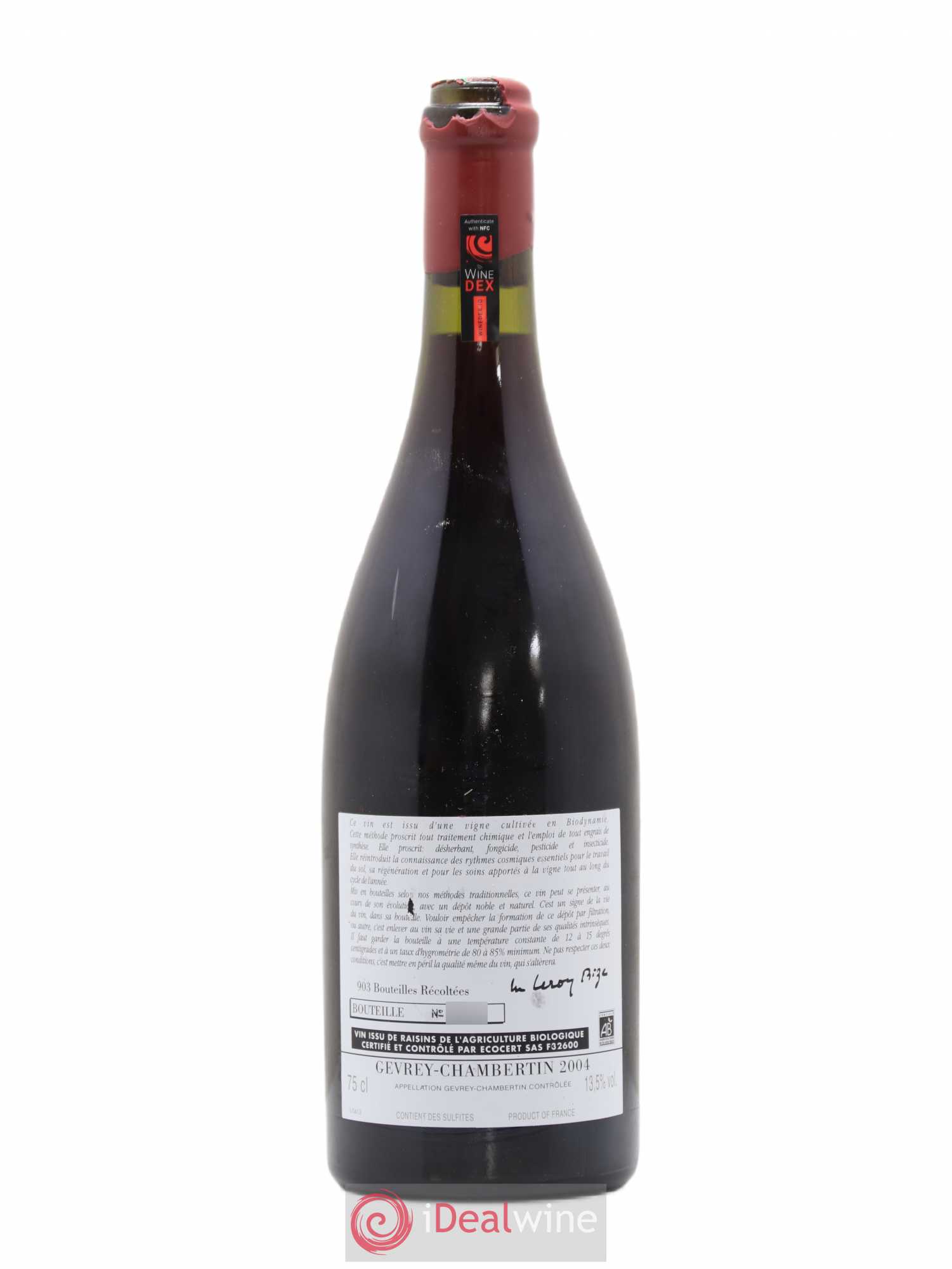 Gevrey-Chambertin d'Auvenay (Domaine) 2004 - Lot de 1 bouteille - 1