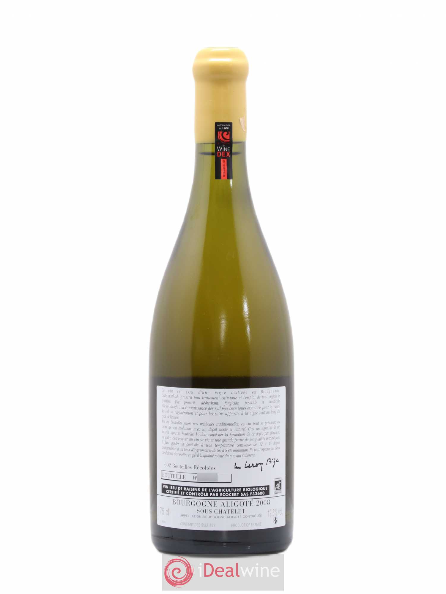 Bourgogne Aligoté Sous Chatelet d'Auvenay (Domaine) 2008 - Lot de 1 bouteille - 1
