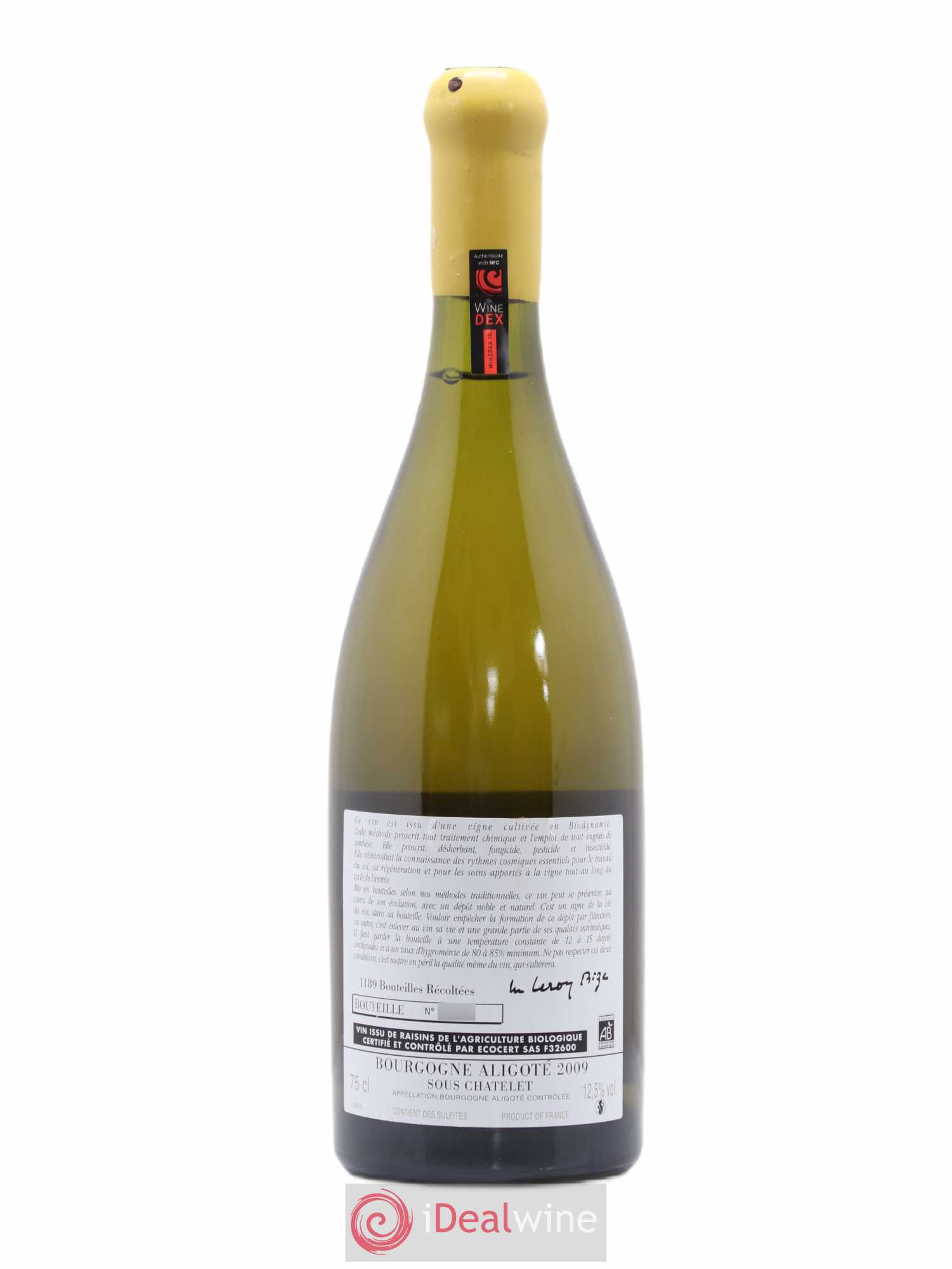 Bourgogne Aligoté Sous Chatelet d'Auvenay (Domaine) 2009 - Lot de 1 bouteille - 1