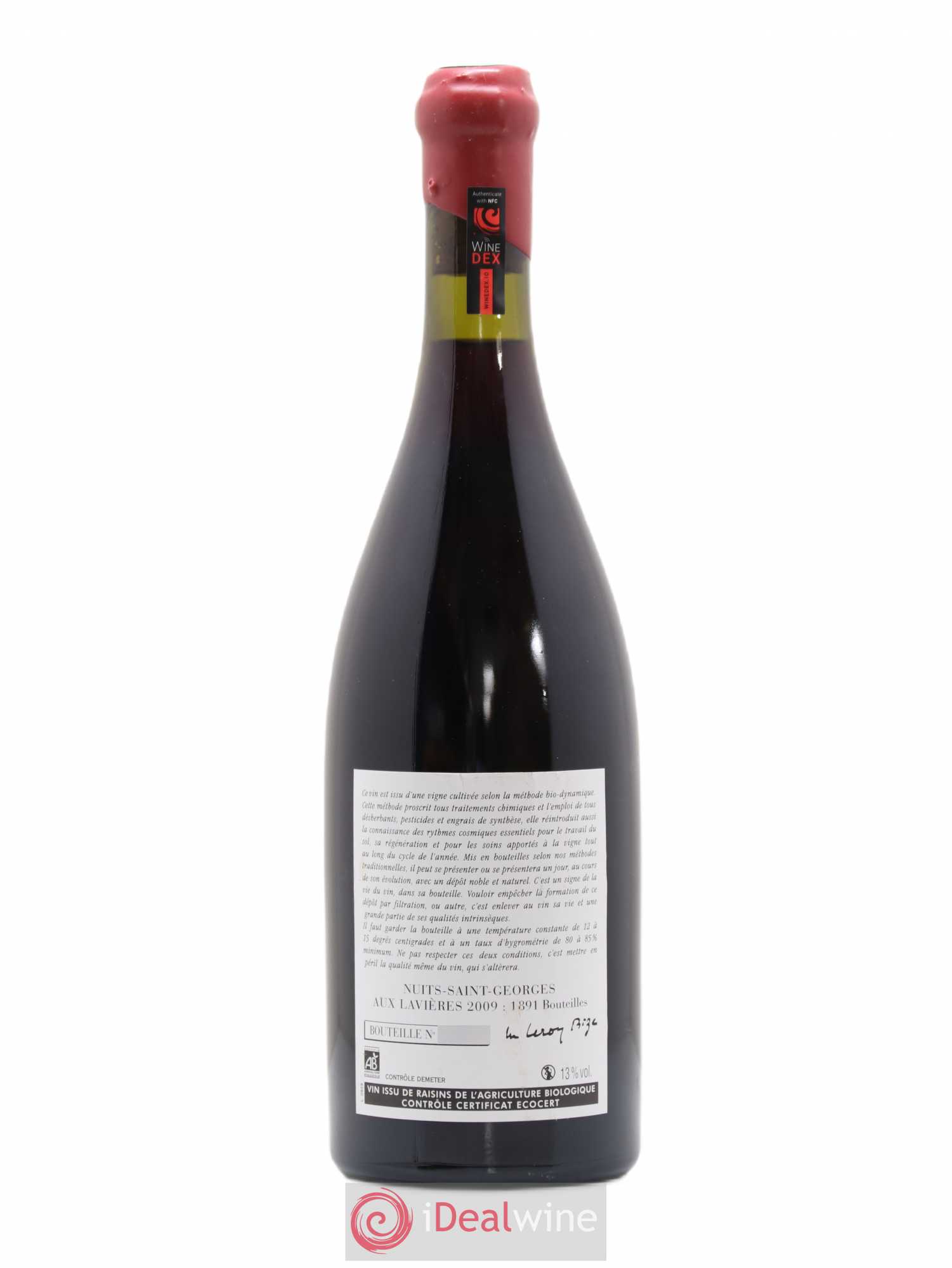Nuits-Saint-Georges Aux Lavières Leroy (Domaine) 2009 - Lotto di 1 bottiglia - 1