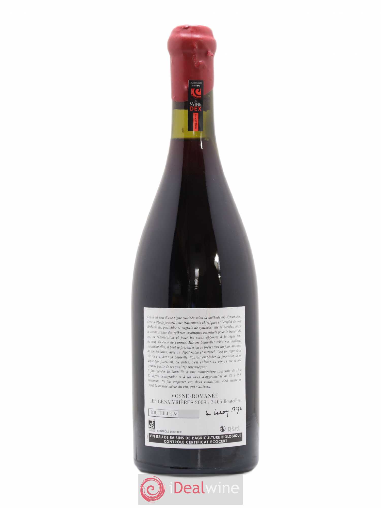 Vosne-Romanée Les Genaivrières Leroy (Domaine) 2009 - Lot de 1 bouteille - 1