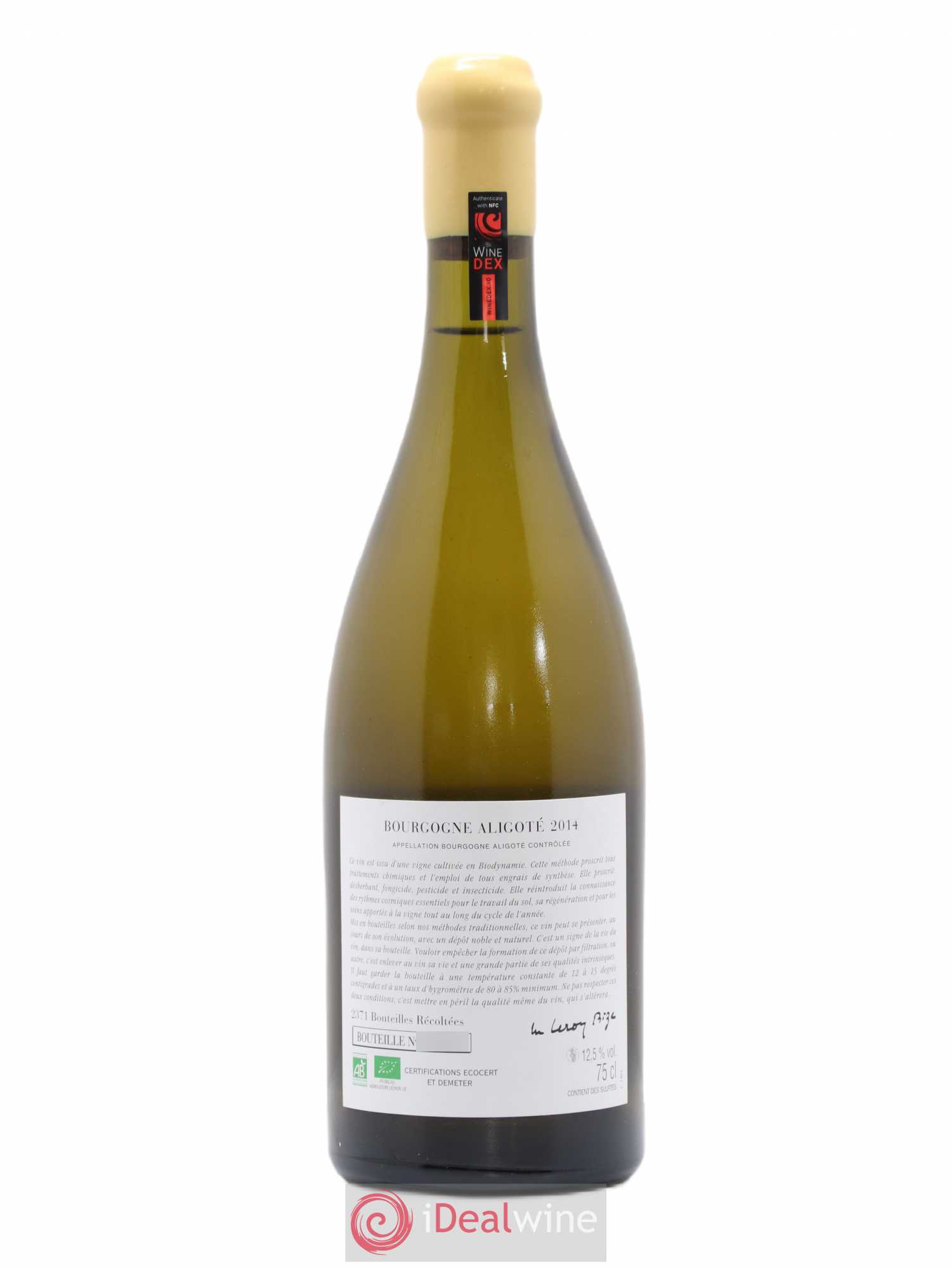 Bourgogne Aligoté Sous Chatelet d'Auvenay (Domaine) 2014 - Lot de 1 bouteille - 1
