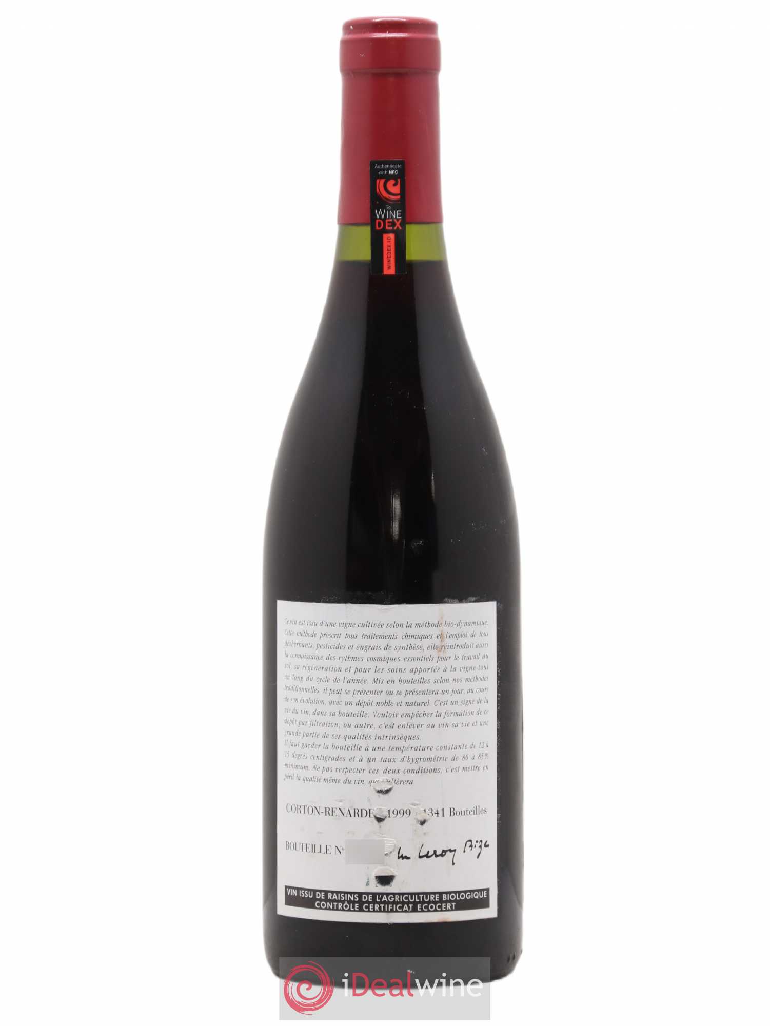 Corton Grand Cru Les Renardes Leroy (Domaine) 1999 - Lot de 1 bouteille - 1