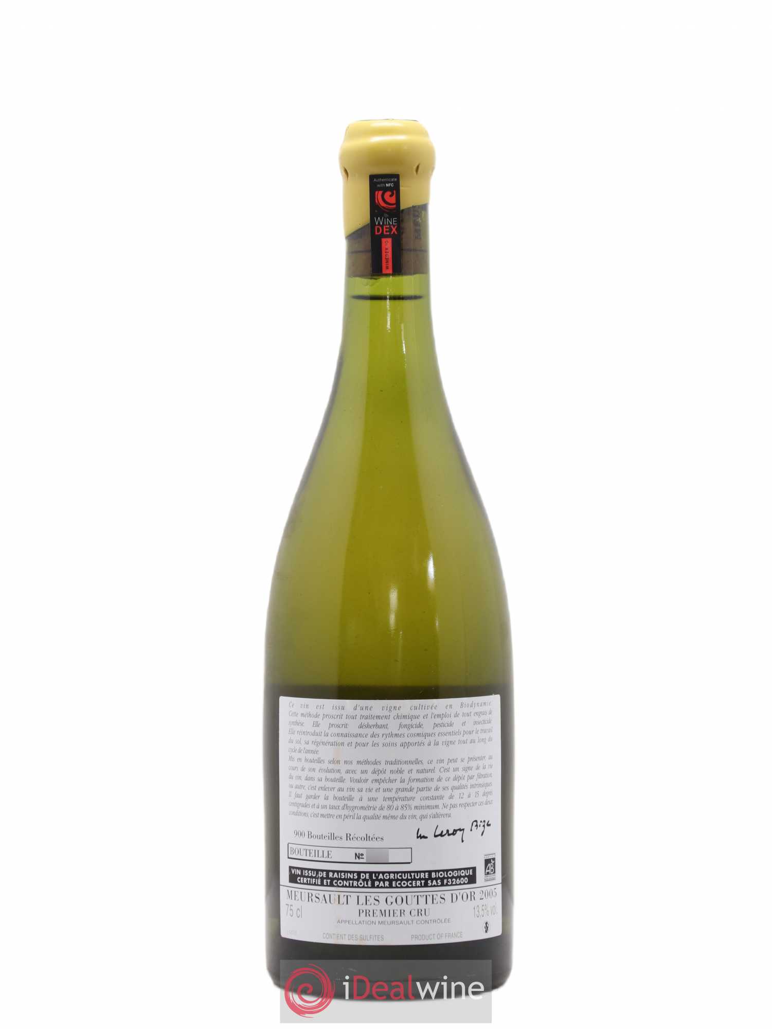 Meursault 1er Cru Les Gouttes d'Or d'Auvenay (Domaine) 2005 - Lot de 1 bouteille - 1